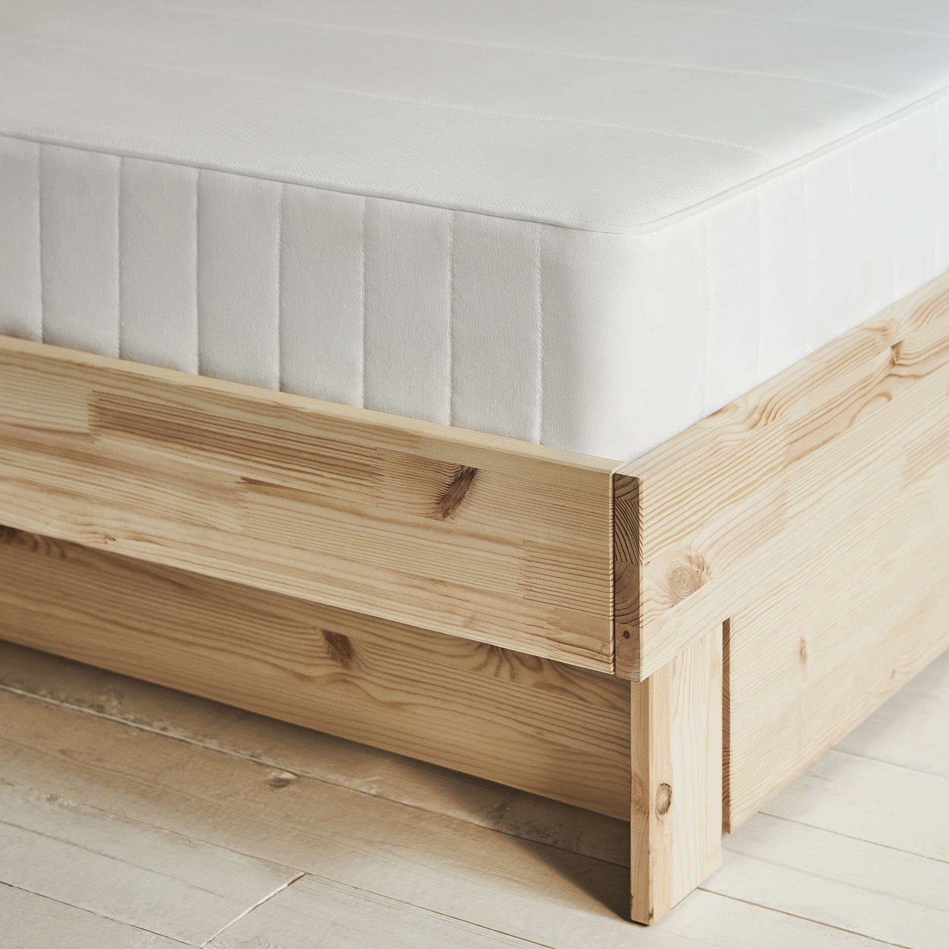 GLAMBERGET, bed frame with storage and mattress, 140x200 cm, 095.684.94