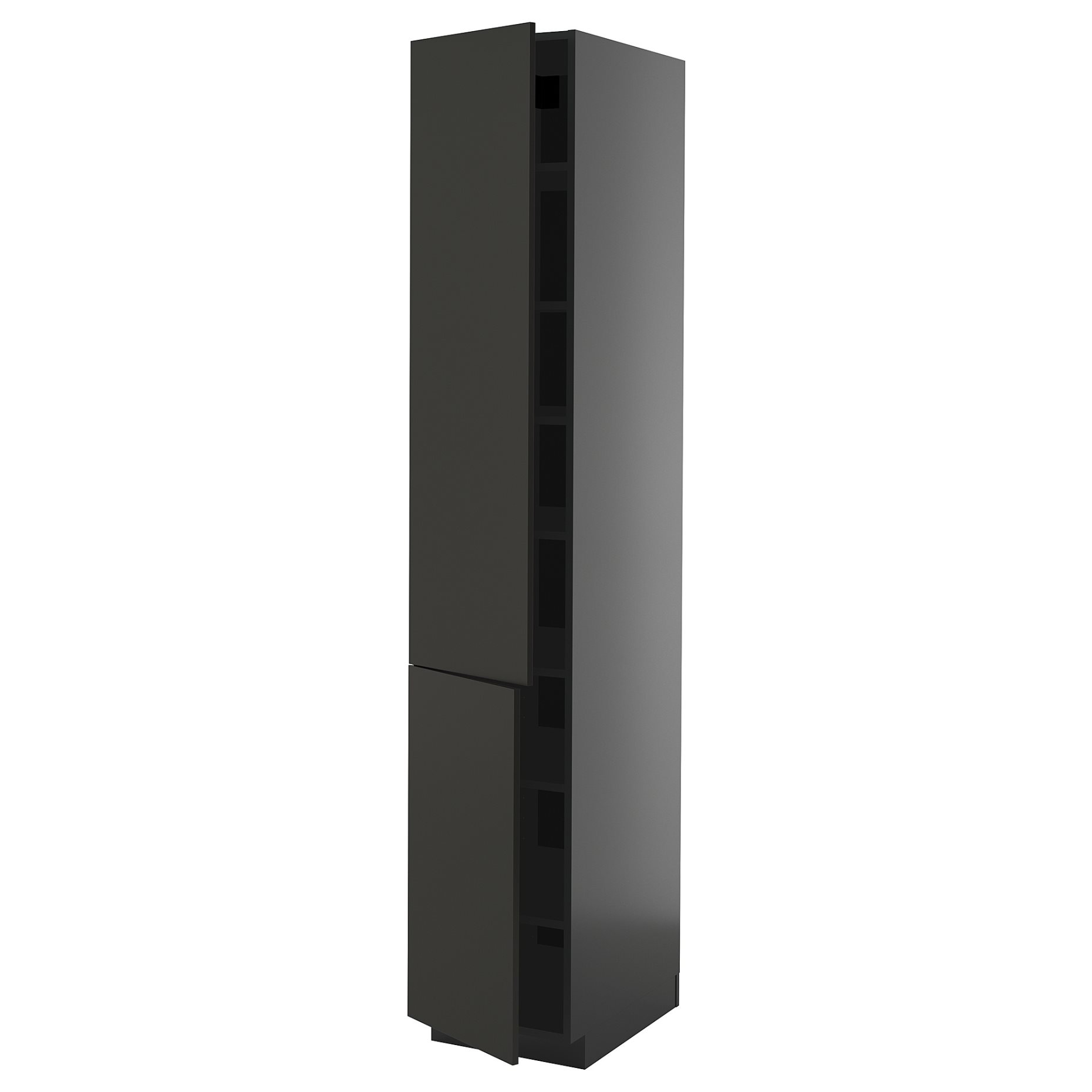 METOD, high cabinet with shelves/2 doors, 40x60x220 cm, 095.897.74
