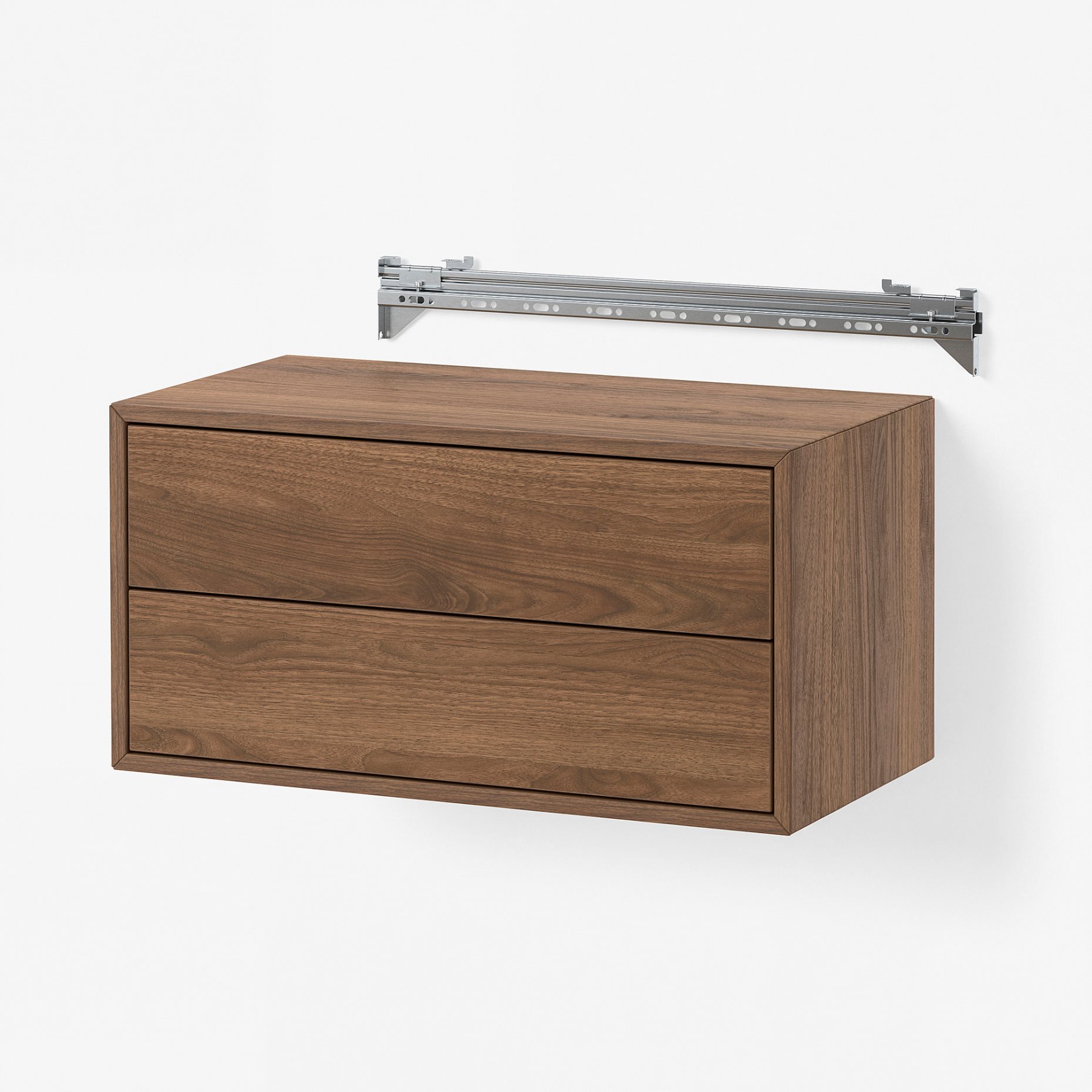 EKET, wall-mounted storage combination with 2 drawers, 70x35x35 cm, 095.903.72