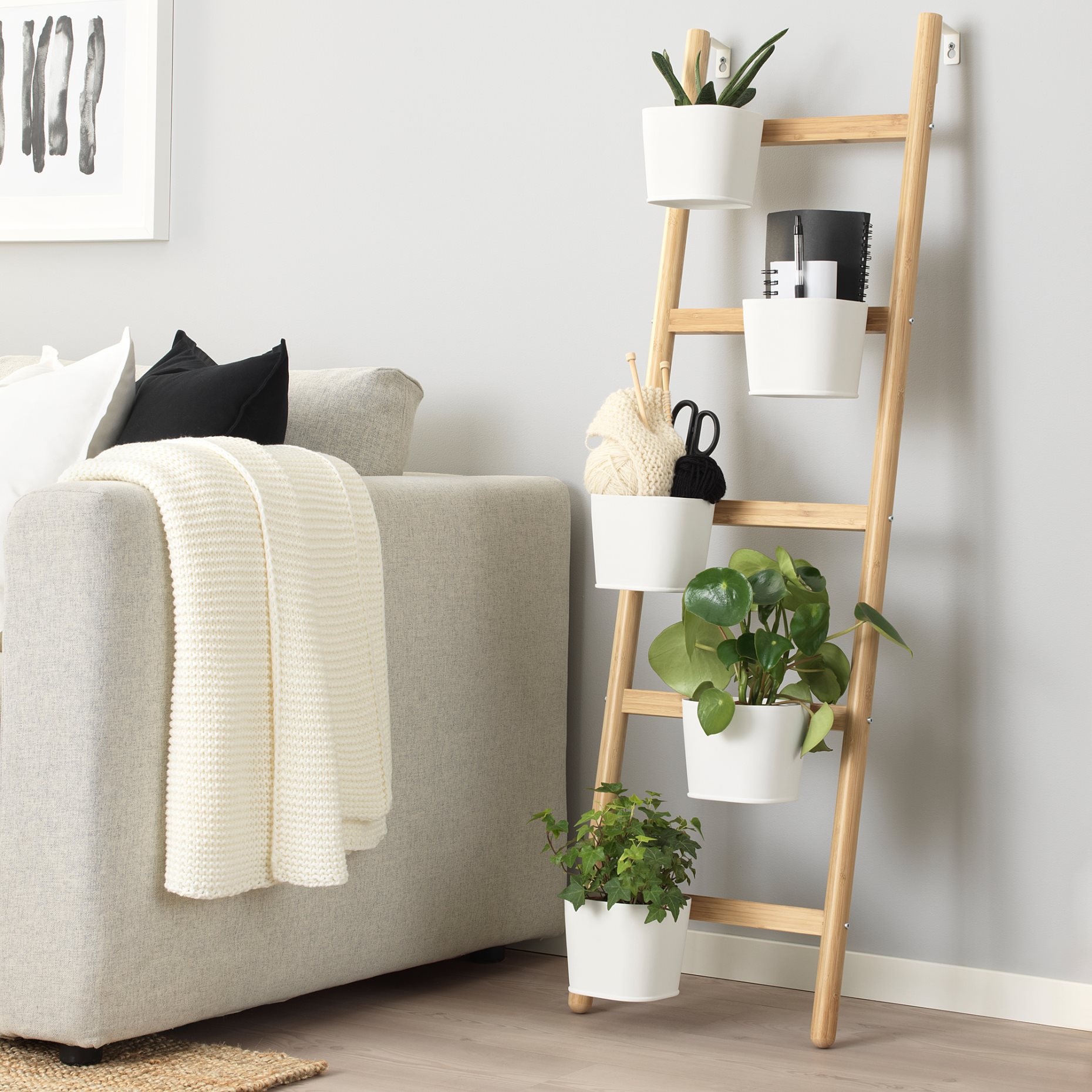 SATSUMAS, plant stand with 5 plant pots, 102.581.55