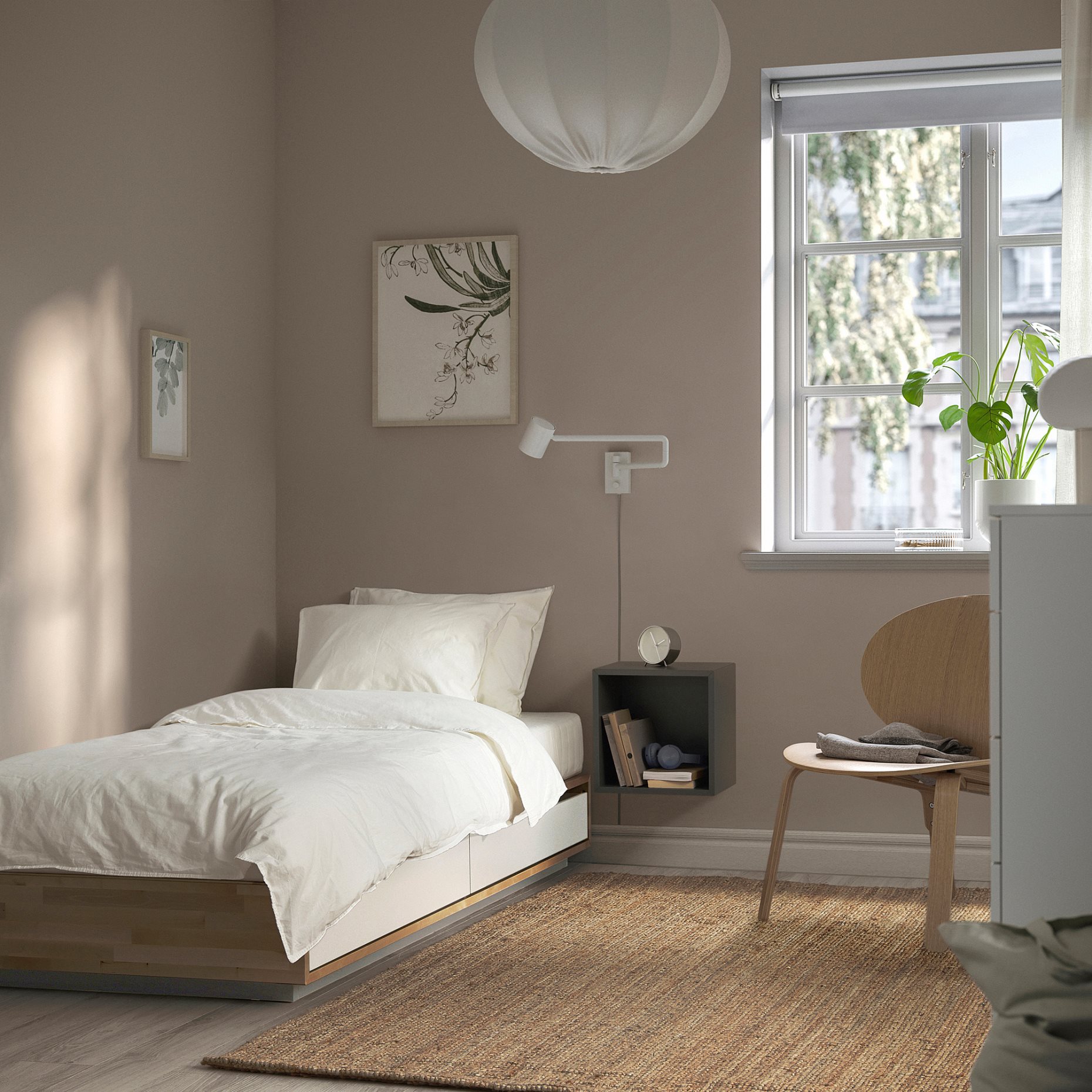 MANDAL, bed frame with storage, 120x200 cm, 102.720.76