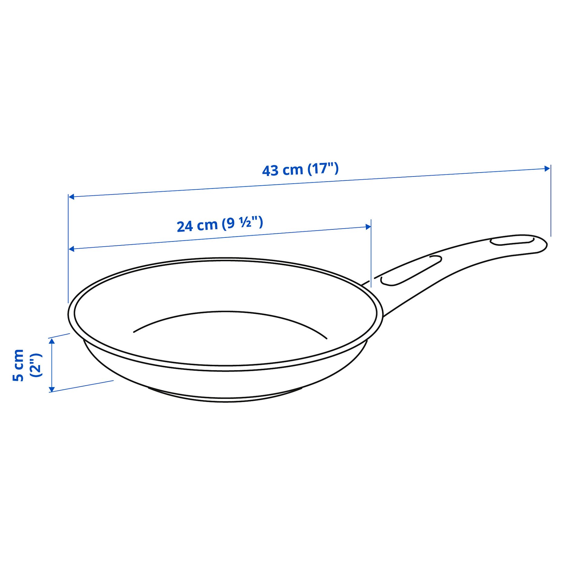 HEMLAGAD, frying pan,  24 cm, 104.622.22