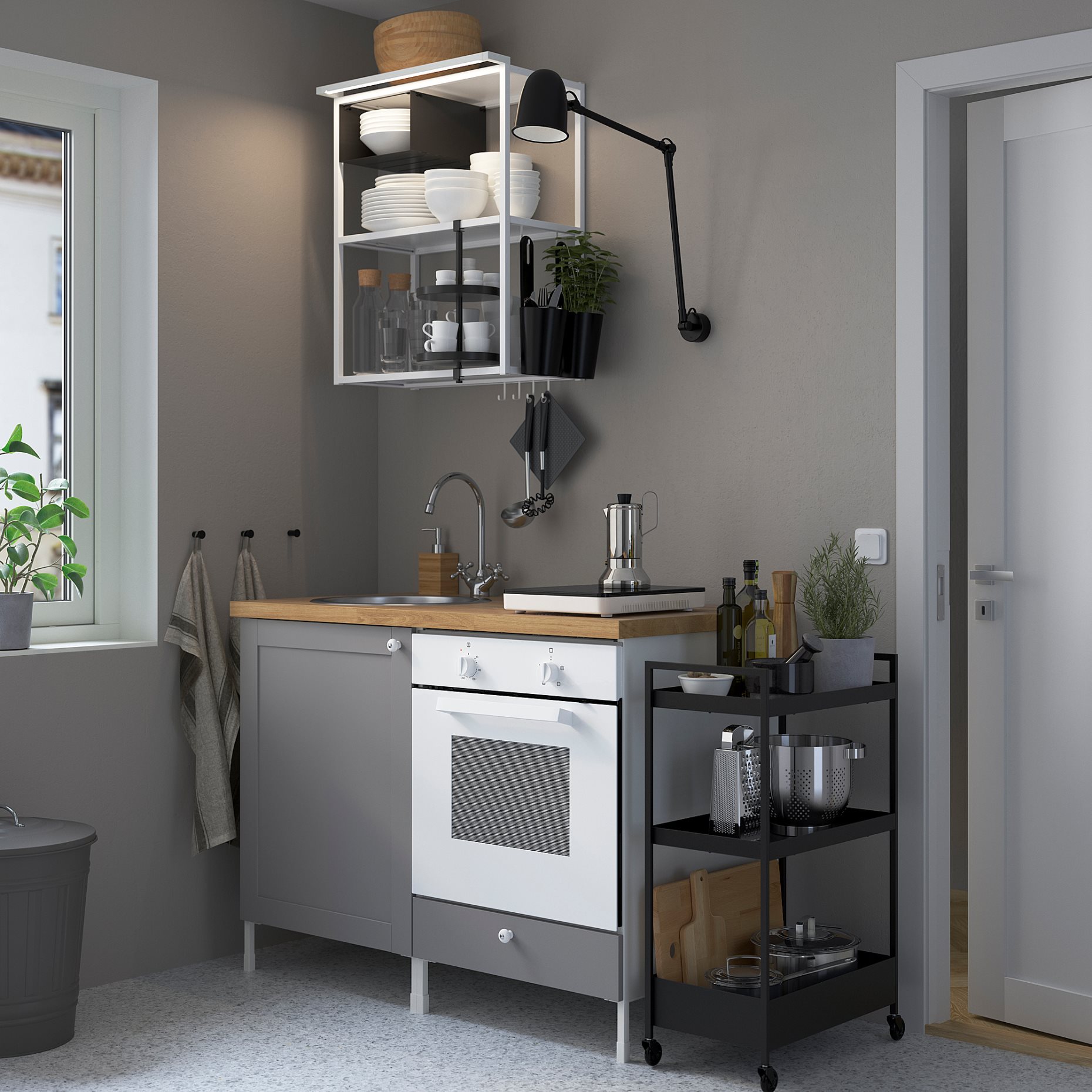 SKYDRAG, worktop/wardrobe strip with built-in LED light source with sensor/dimmable, 60 cm, 105.293.74