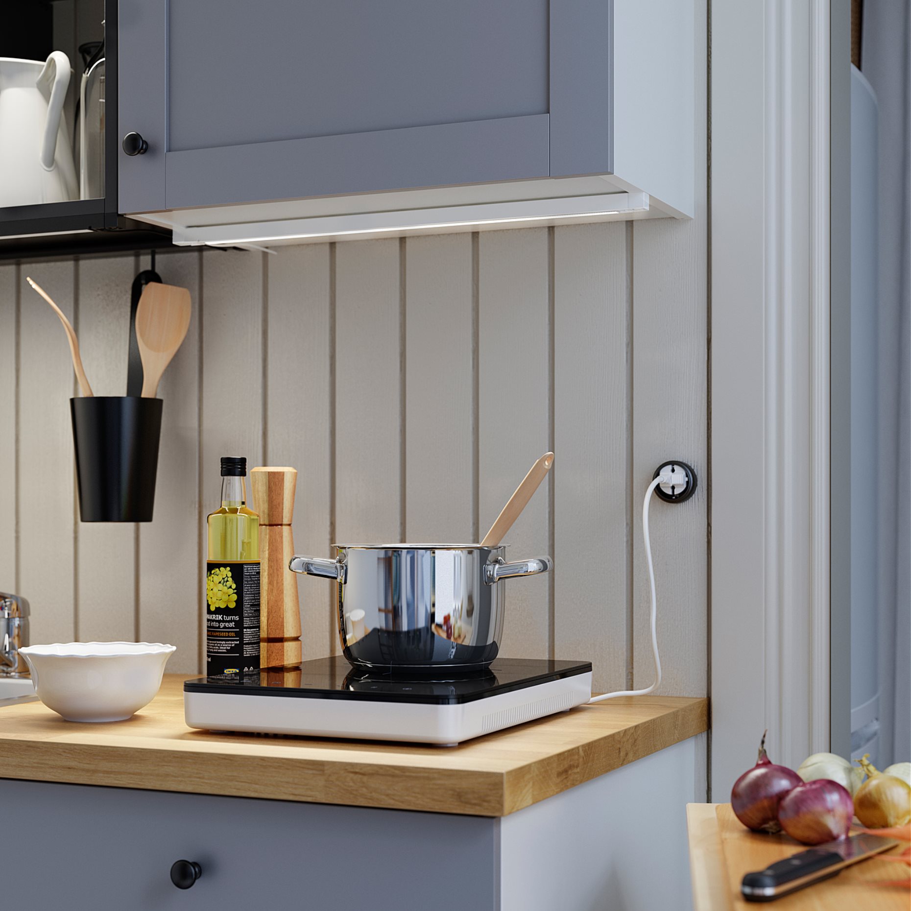 SKYDRAG, worktop/wardrobe strip with built-in LED light source with sensor/dimmable, 60 cm, 105.293.74