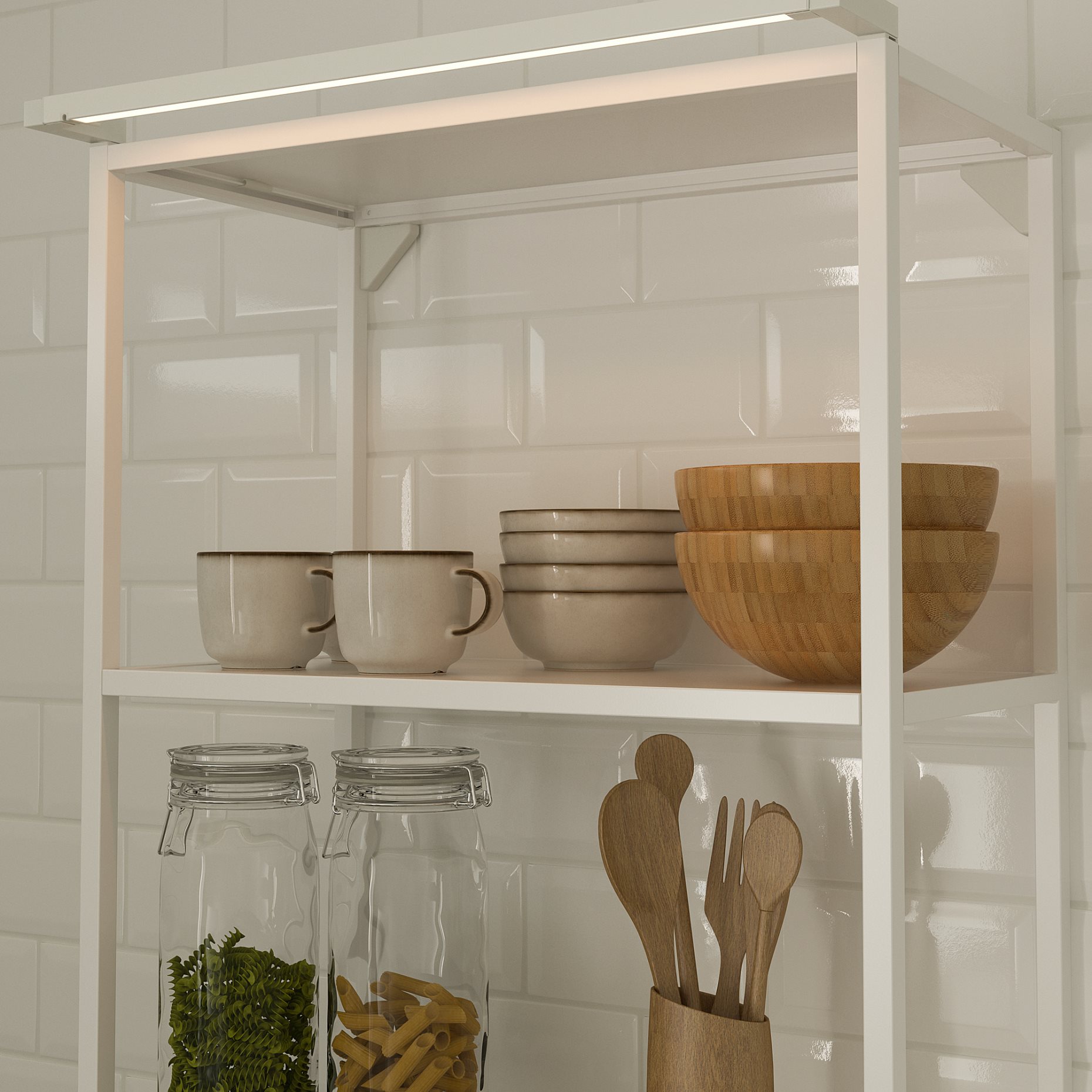 SKYDRAG, worktop/wardrobe strip with built-in LED light source with sensor/dimmable, 60 cm, 105.293.74