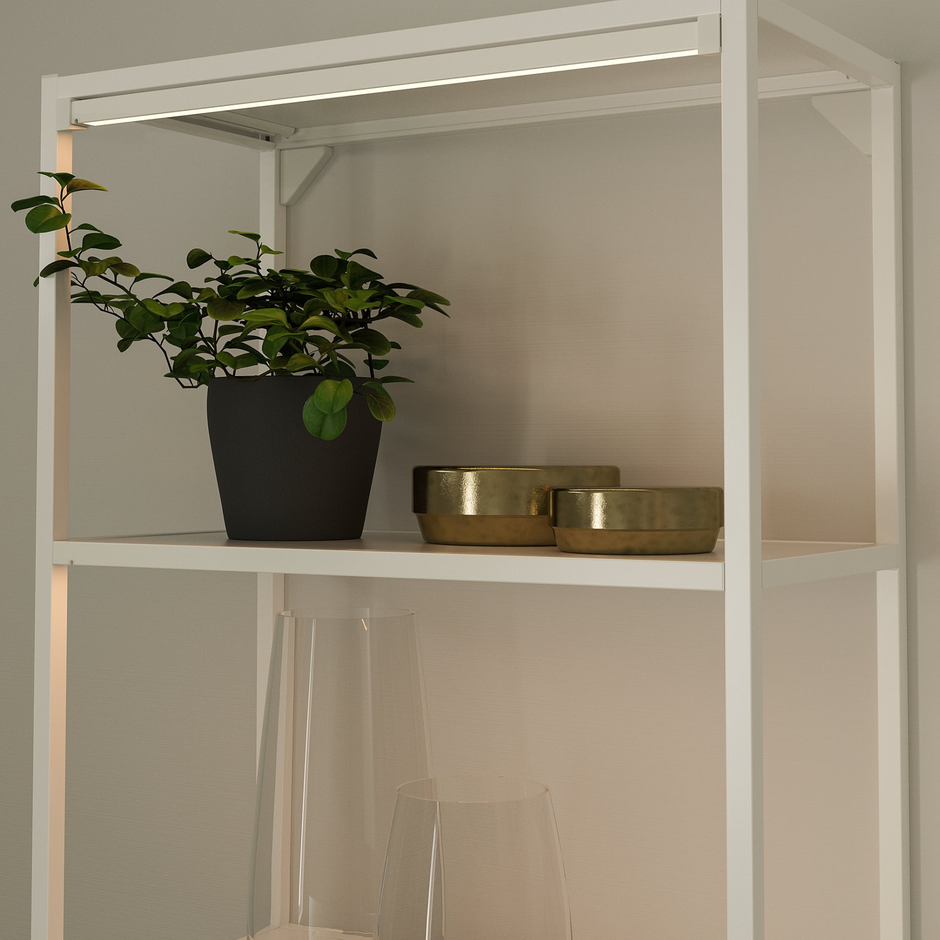 SKYDRAG, worktop/wardrobe strip with built-in LED light source with sensor/dimmable, 60 cm, 105.293.74