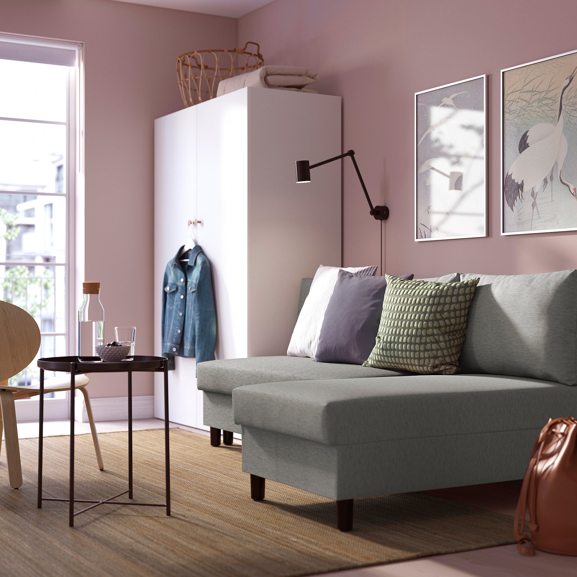 ÄLVDALEN, 3-seat sofa-bed with chaise longue, 105.306.69