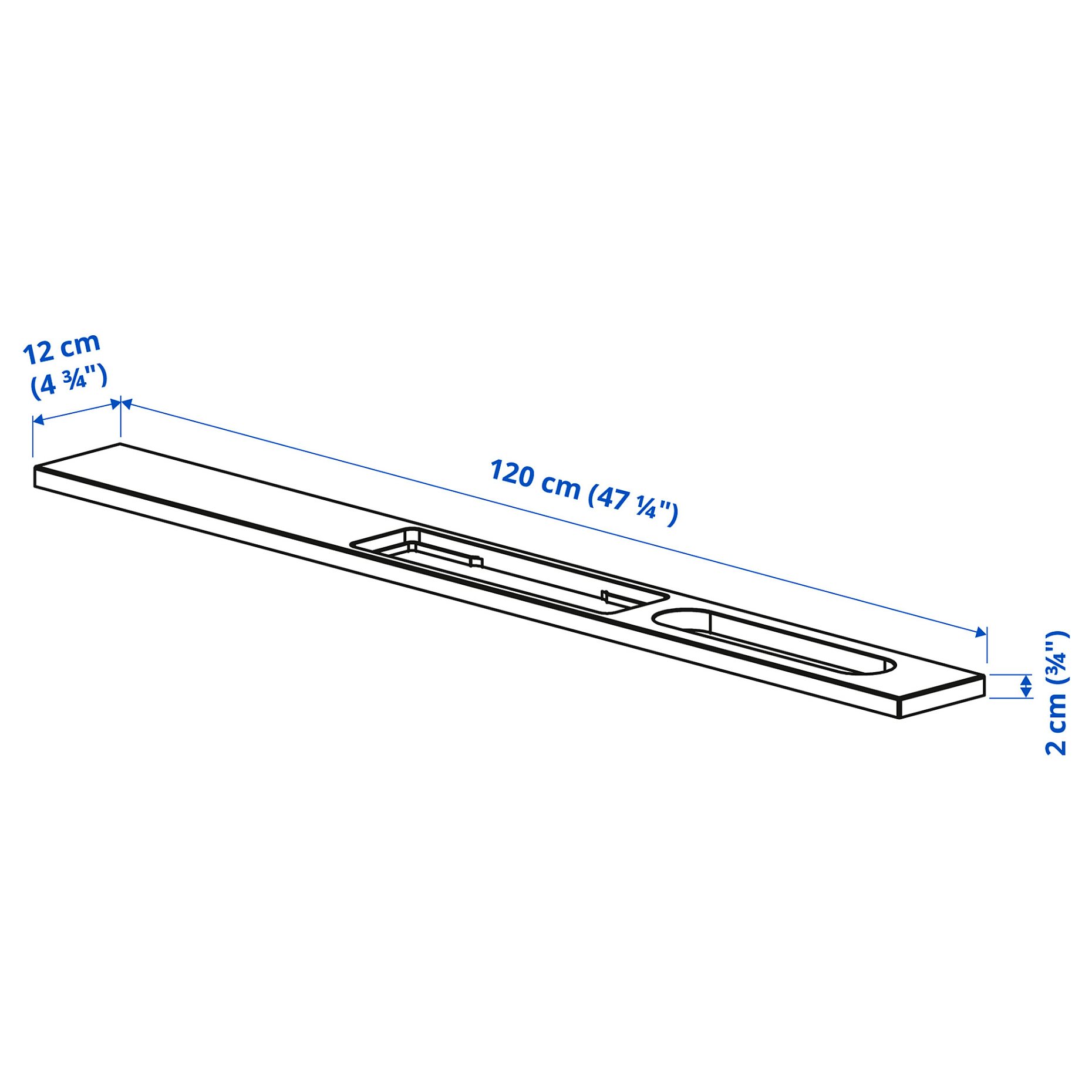 MITTZON, plug-in module, 120x12 cm, 105.312.68