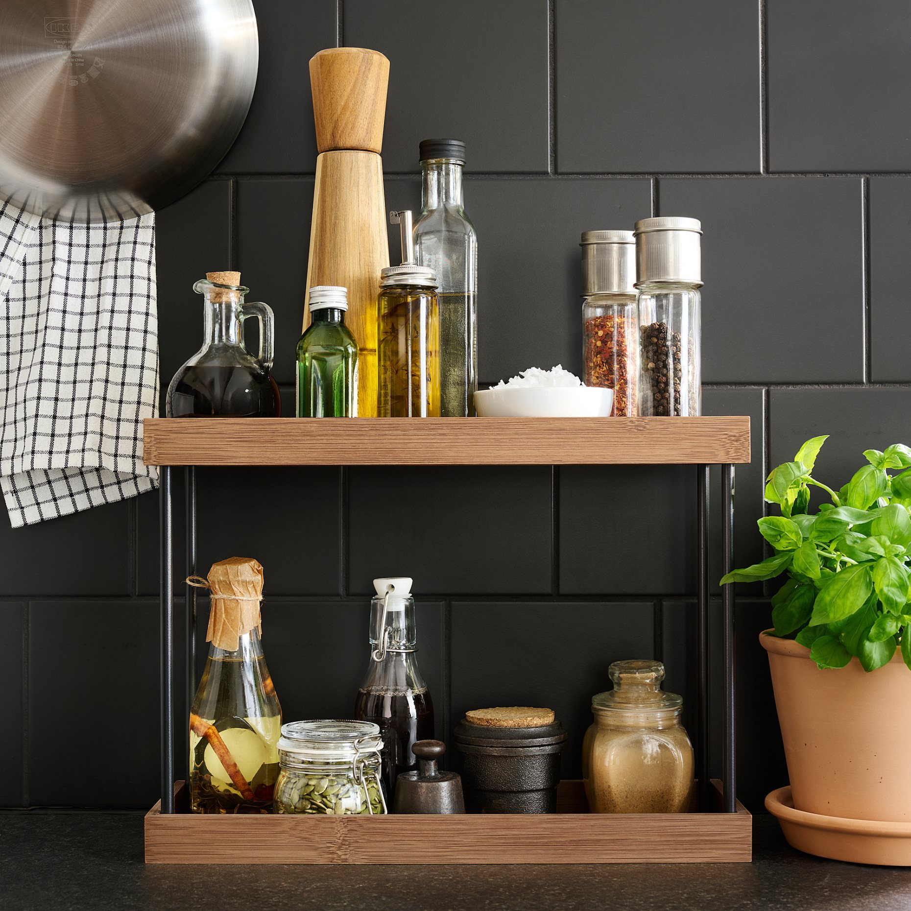 NALBLECKA, οργάνωση πάγκου κουζίνας, 38x13x28 cm, 105.646.16