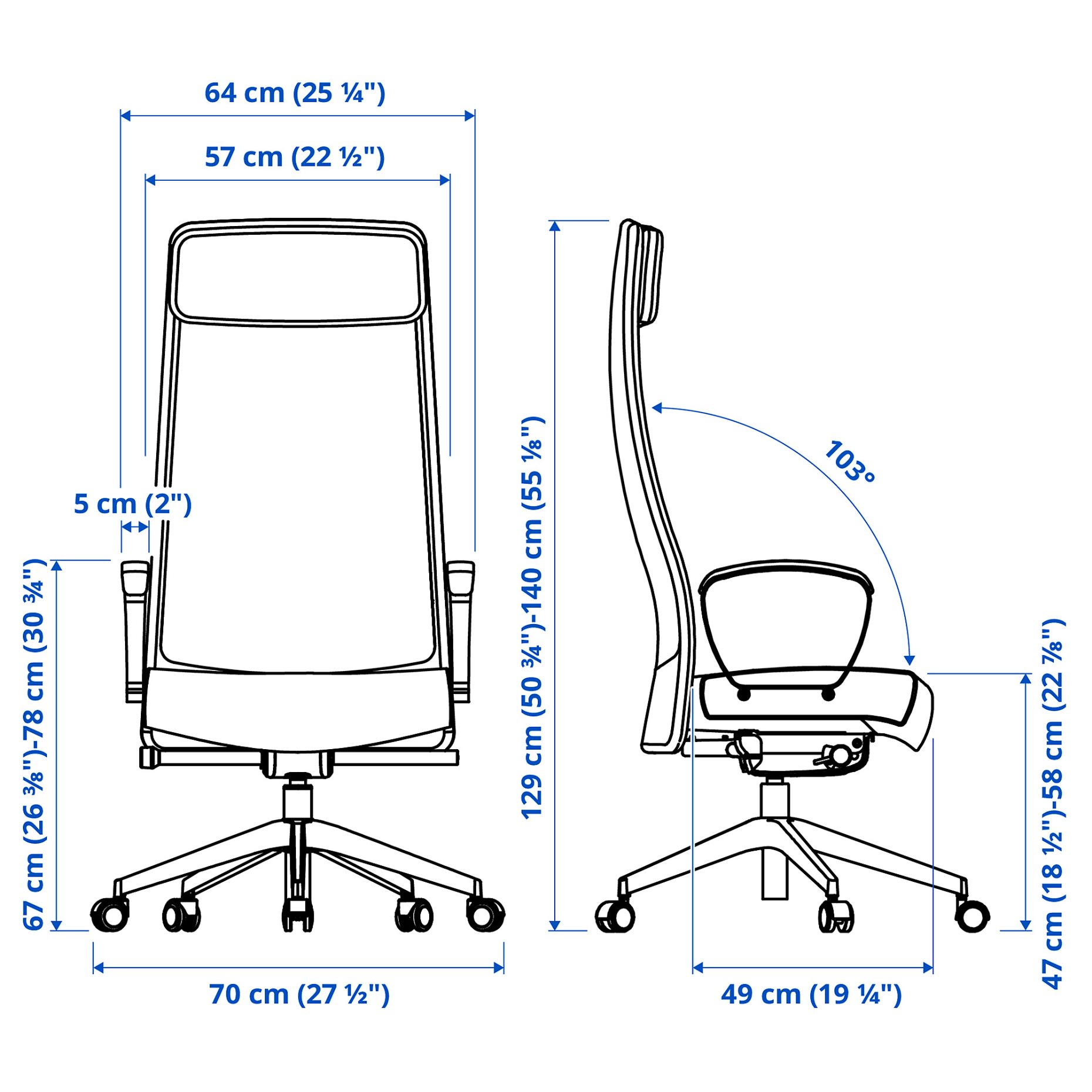 MARKUS, office chair, 57x49 cm, 105.888.01
