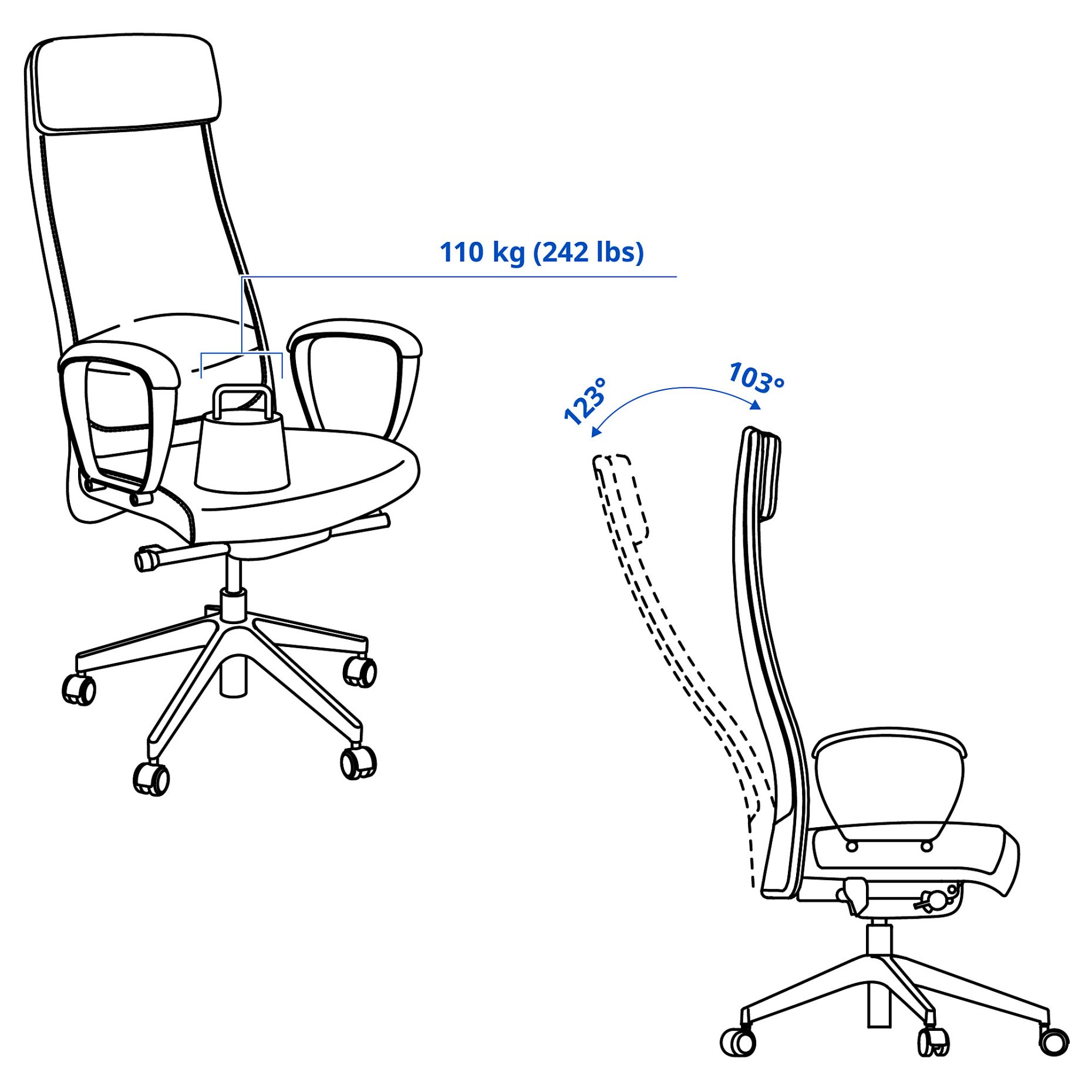 MARKUS, office chair, 57x49 cm, 105.888.01
