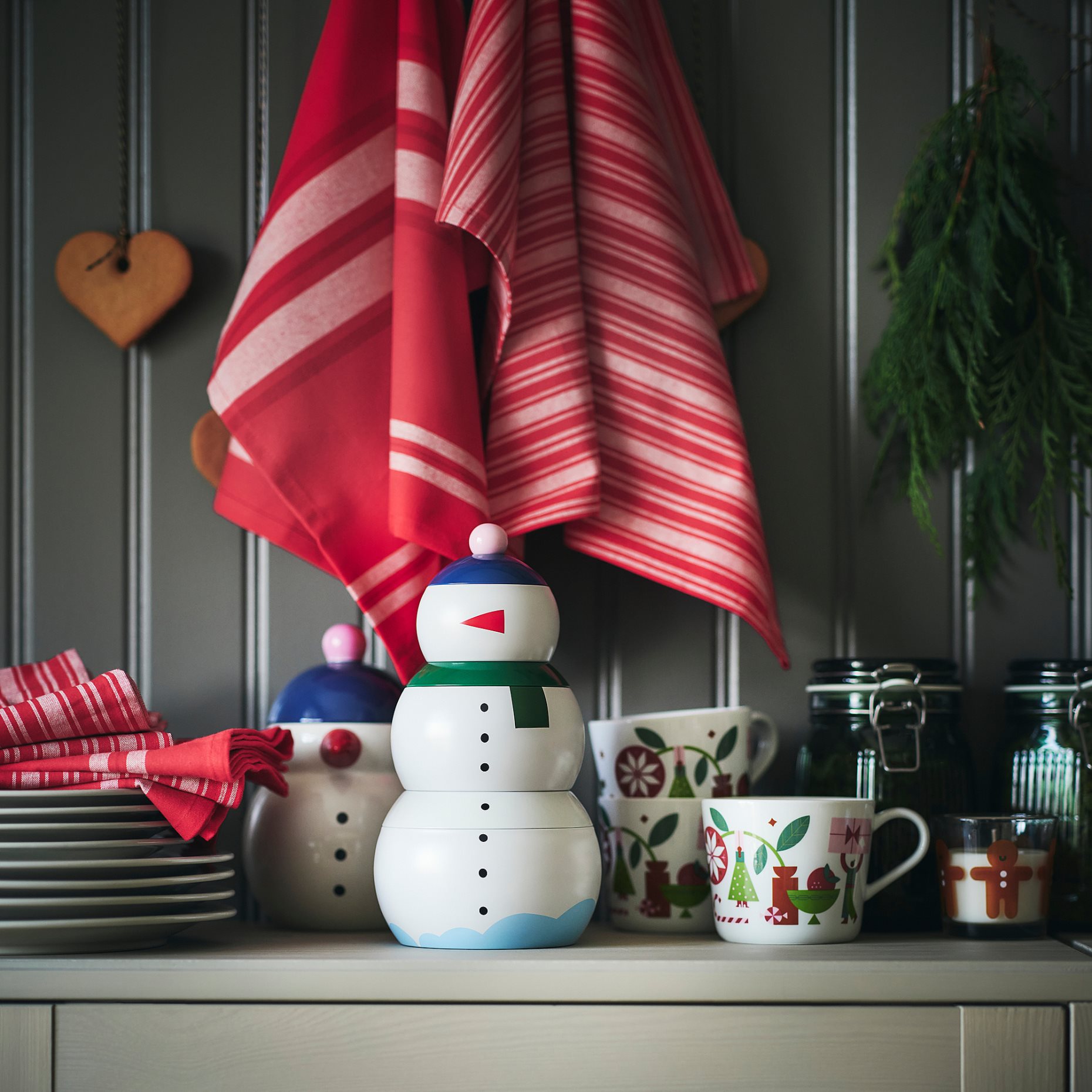 VINTERFINT, tin with lid/snowman, set of 3, 106.035.66