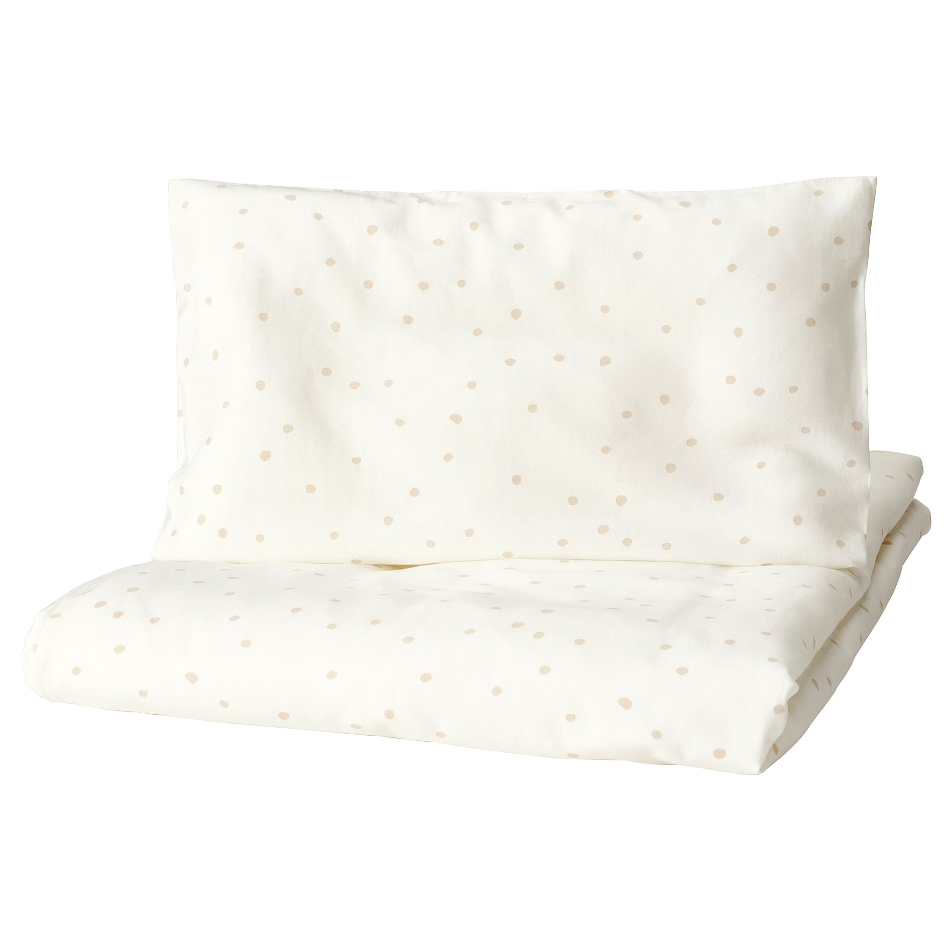 LEN, duvet cover 1 pillowcase for cot, 110x125/35x55 cm, 106.250.40