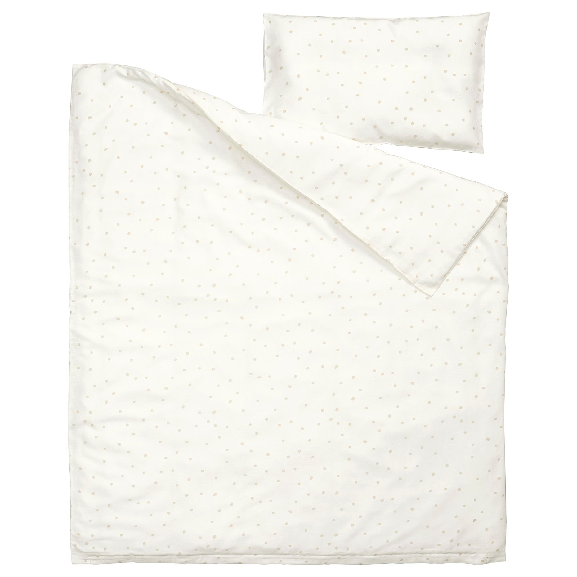 LEN, duvet cover 1 pillowcase for cot, 110x125/35x55 cm, 106.250.40