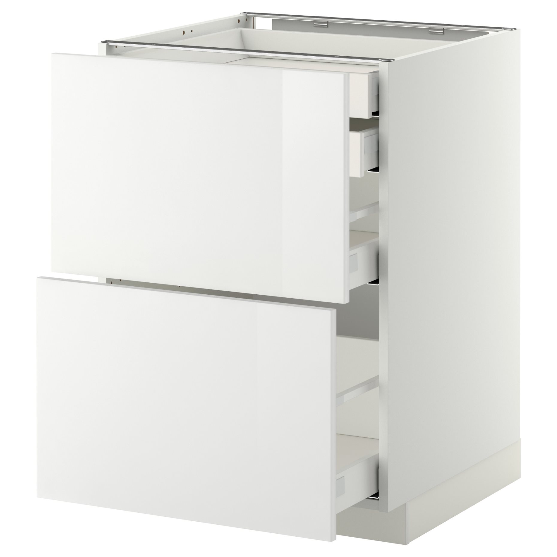METOD/MAXIMERA, base cabinet 2 fronts/2 low/1 medium/1 high drawer, 191.045.78