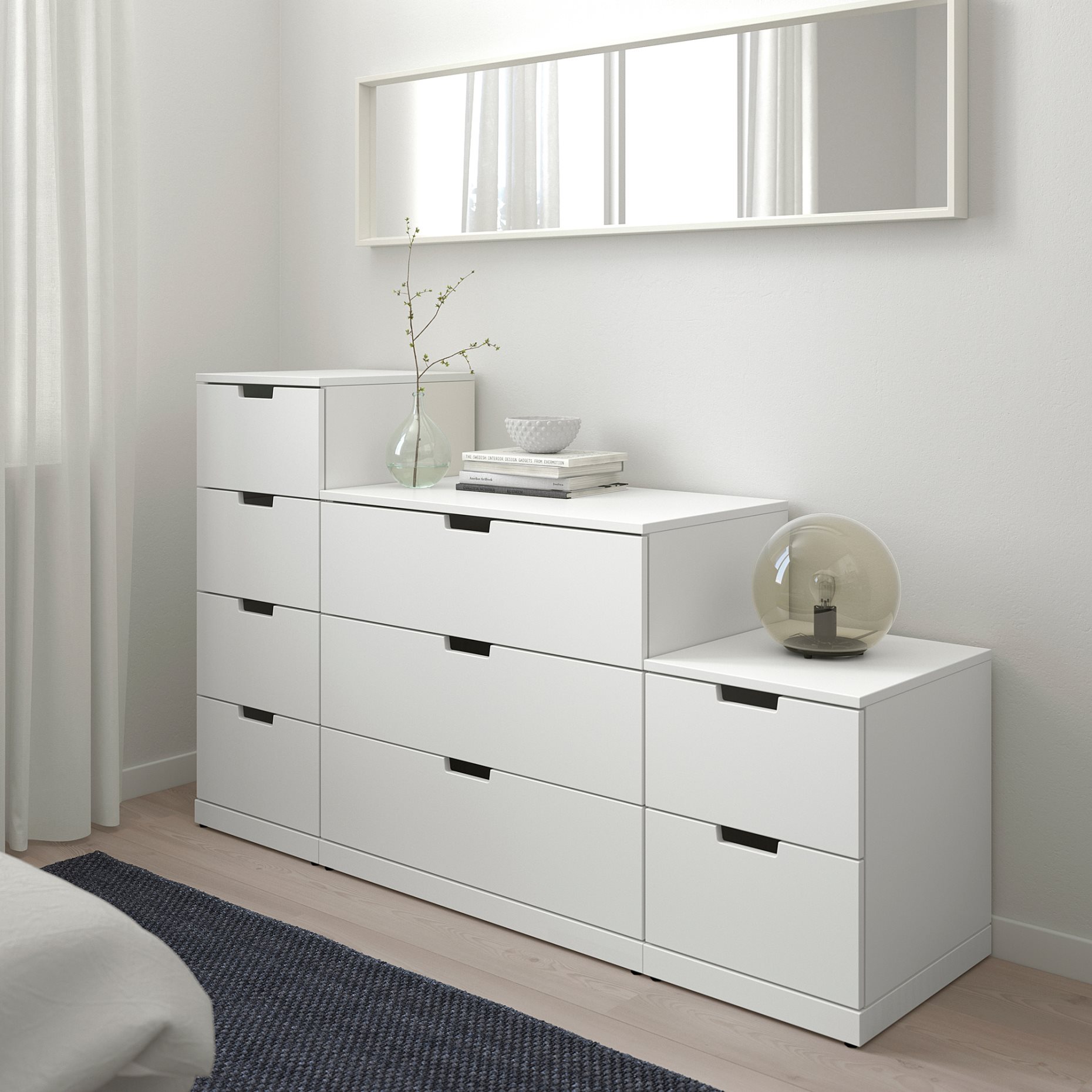 NORDLI, συρταριέρα με 9 συρτάρια, 160X99 cm, 192.480.15