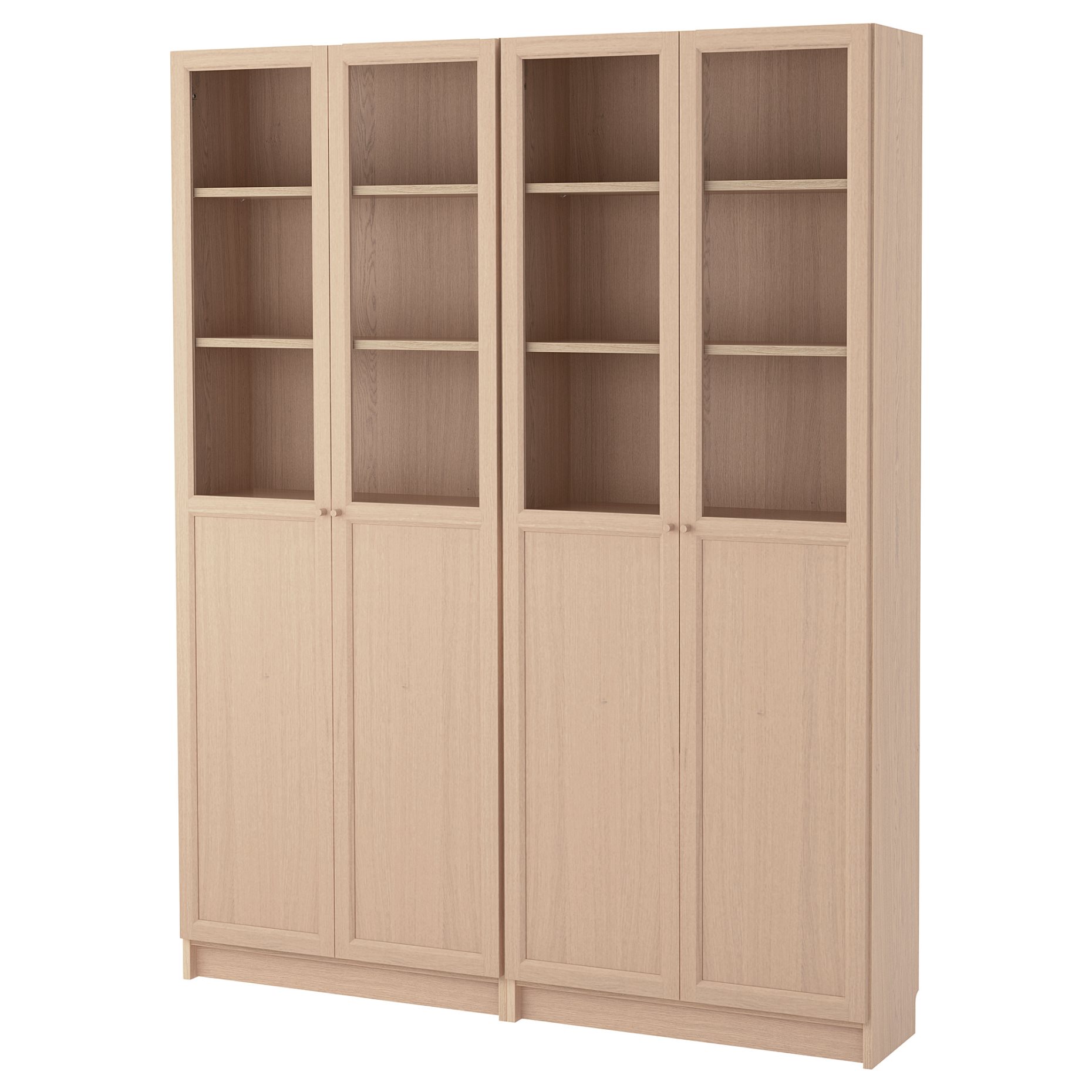 BILLY/OXBERG, bookcase combination with doors, 192.499.63
