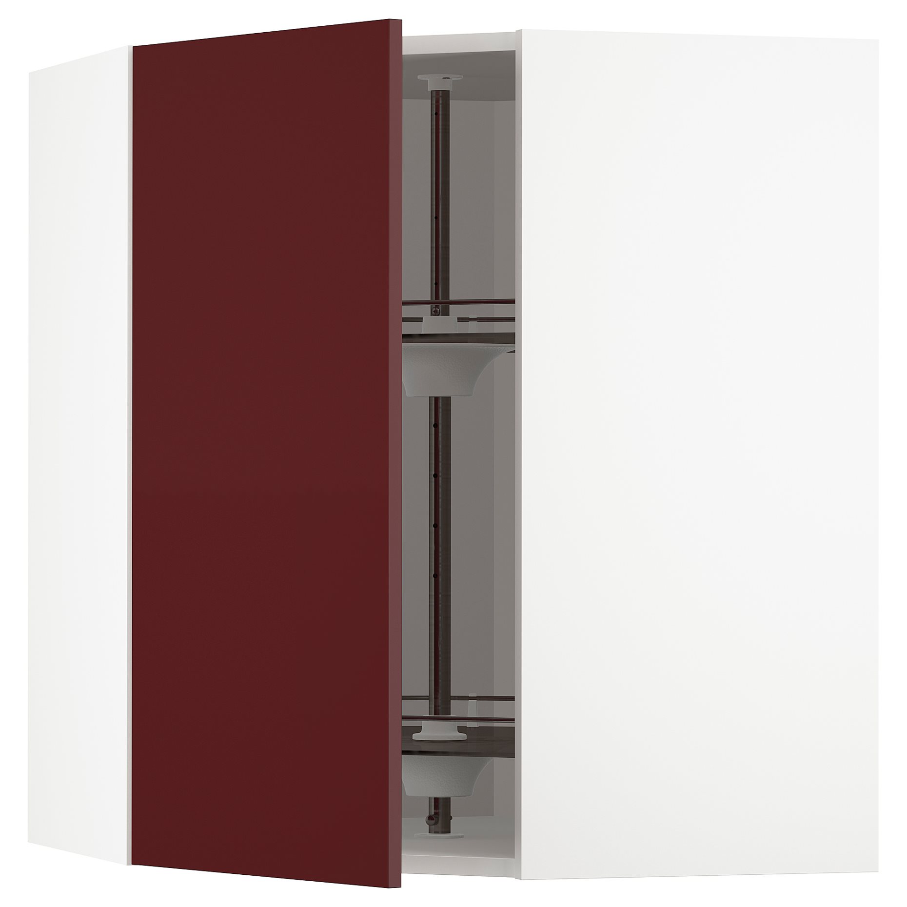 METOD, corner wall cabinet with carousel, 68x80 cm, 193.269.42