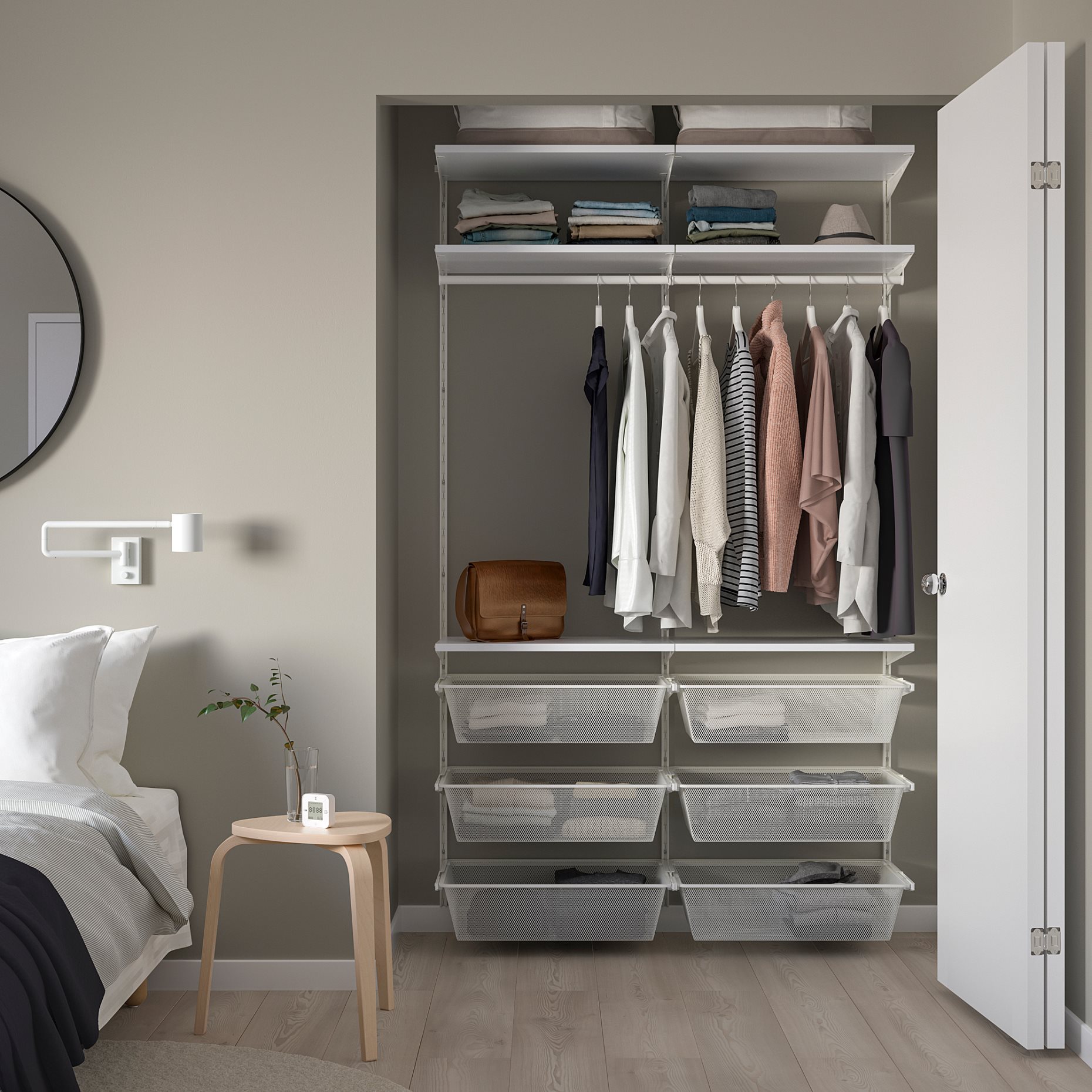 BOAXEL, wardrobe combination, 125x40x201 cm, 193.323.73