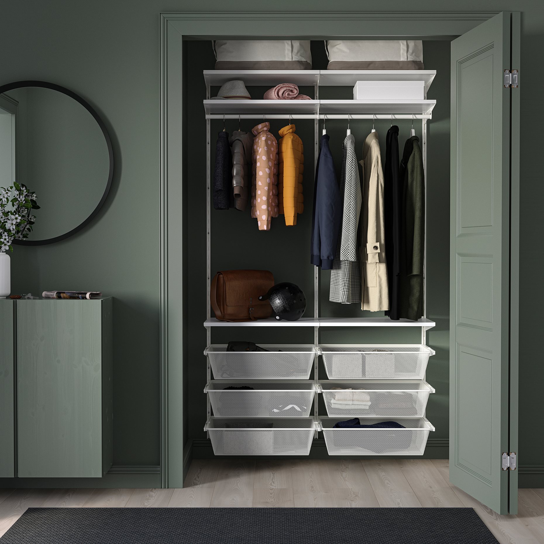 BOAXEL, wardrobe combination, 125x40x201 cm, 193.323.73