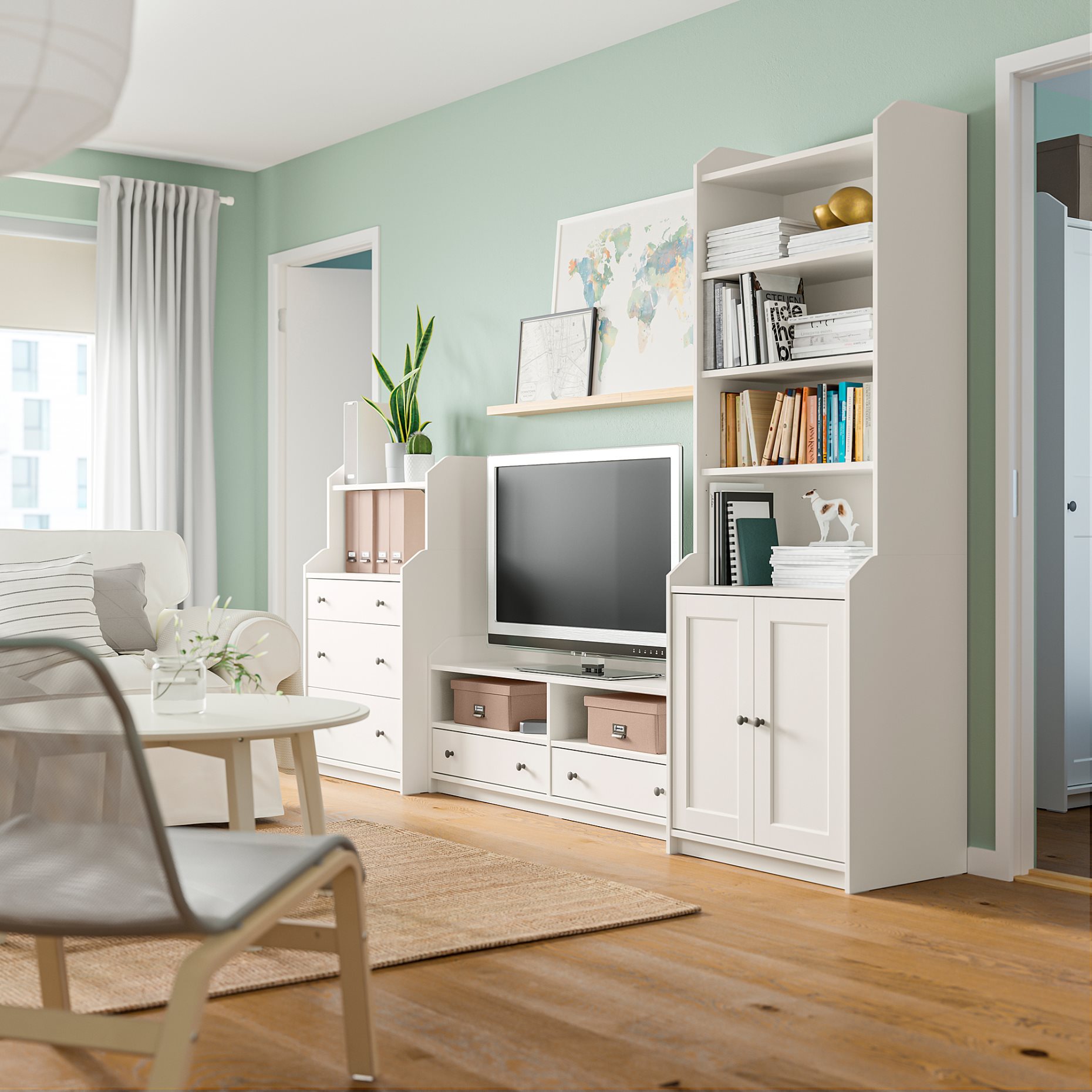 HAUGA, συνδυασμός TV/αποθήκευσης, 193.884.40