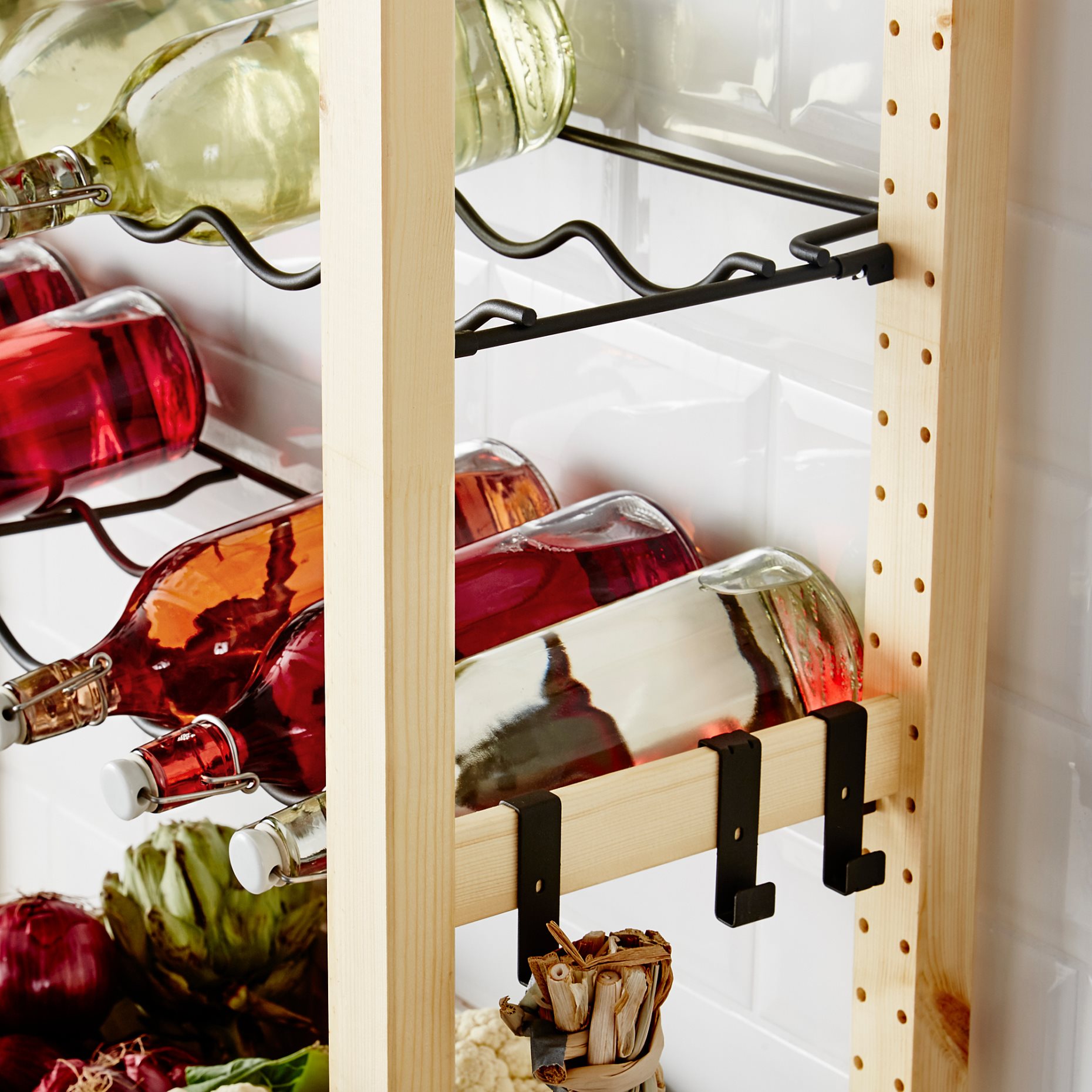 IVAR, 1 μονάδα/ράφια/βάσεις για μπουκάλια, 89x30x124 cm, 194.038.17