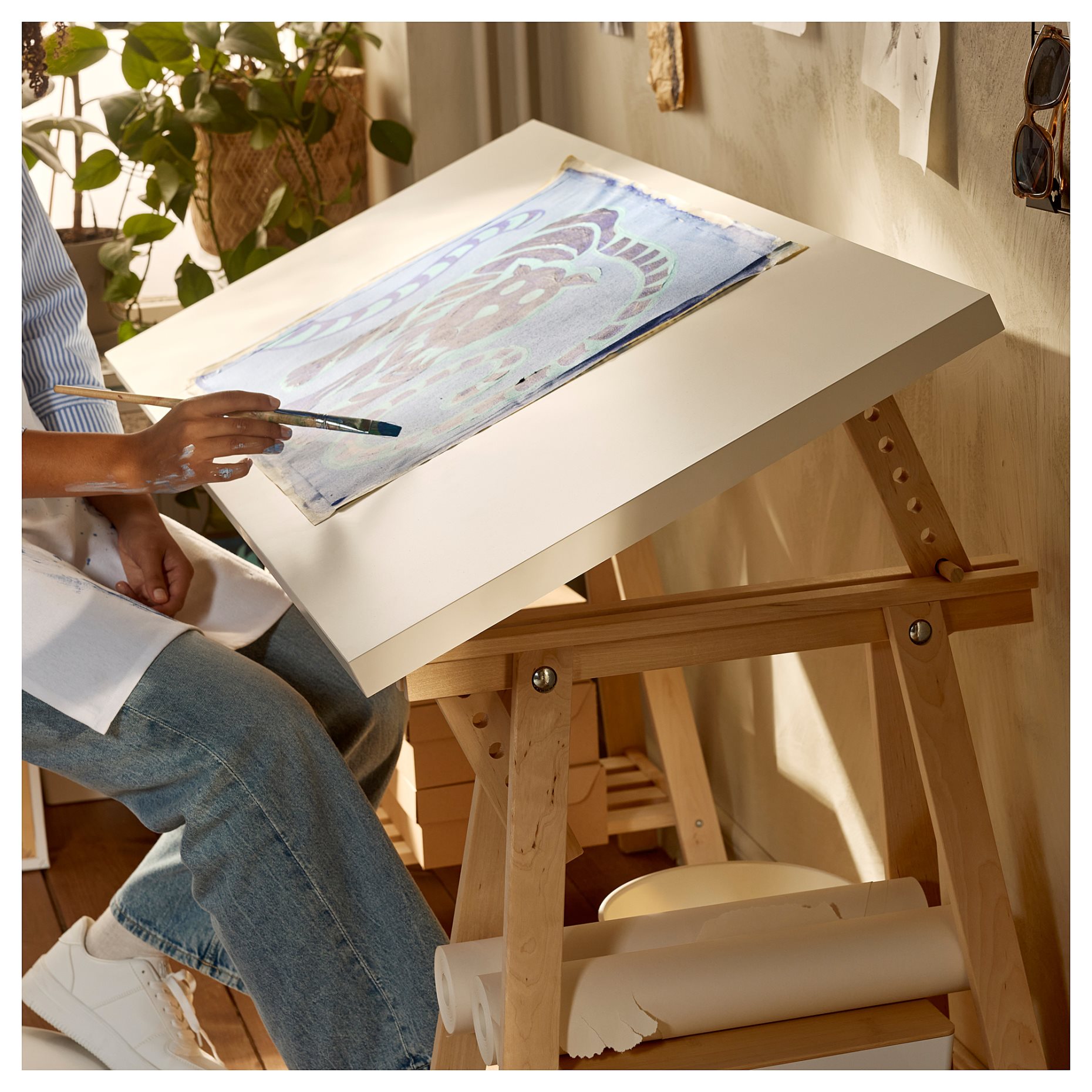 LAGKAPTEN/MITTB, desk, 140x60 cm, 194.171.93