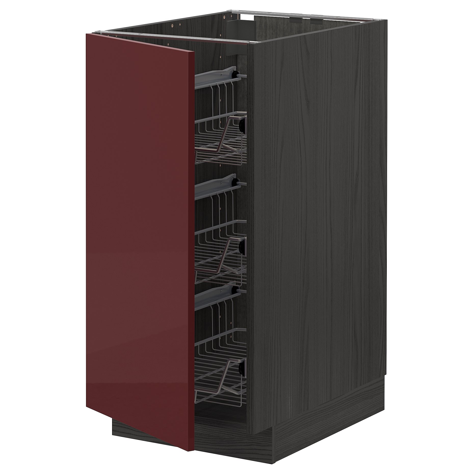 METOD, base cabinet with wire baskets, 40x60 cm, 194.543.93