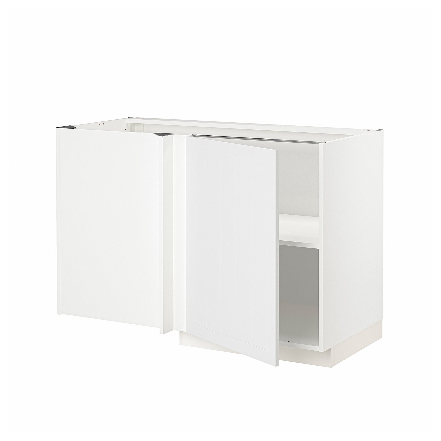 METOD, corner base cabinet with shelf, 128x68 cm, 194.603.51