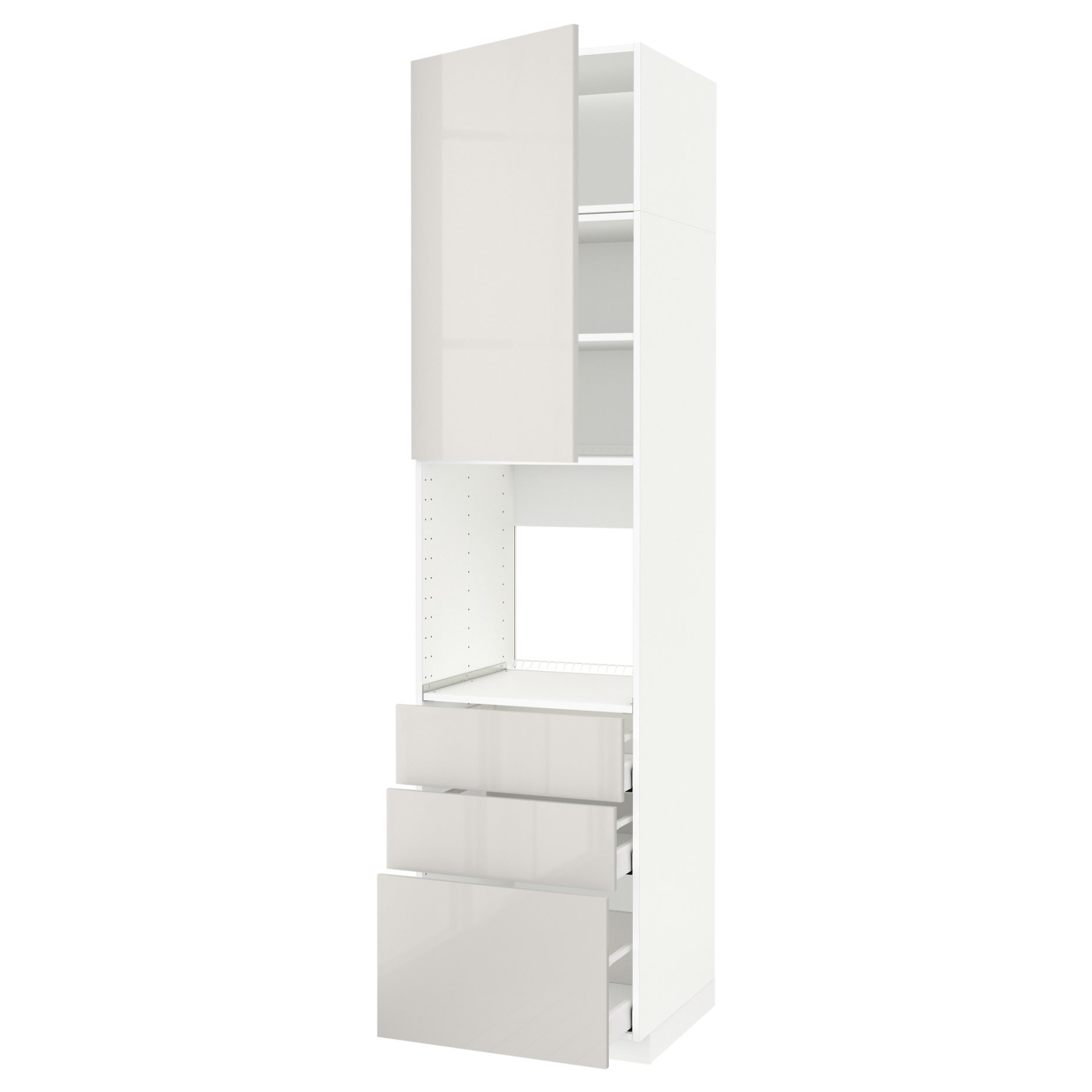 METOD, high cabinet for oven with door/3 drawers, 60x60x240 cm, 194.618.69