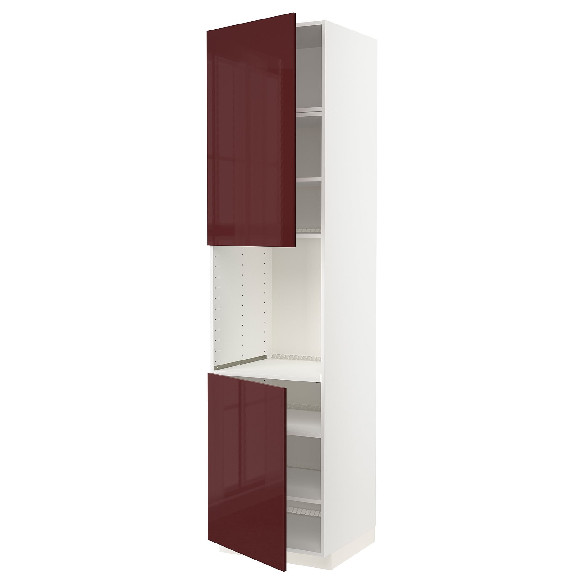 METOD, high cabinet for oven with 2 doors/shelves, 60x60x240 cm, 194.665.41