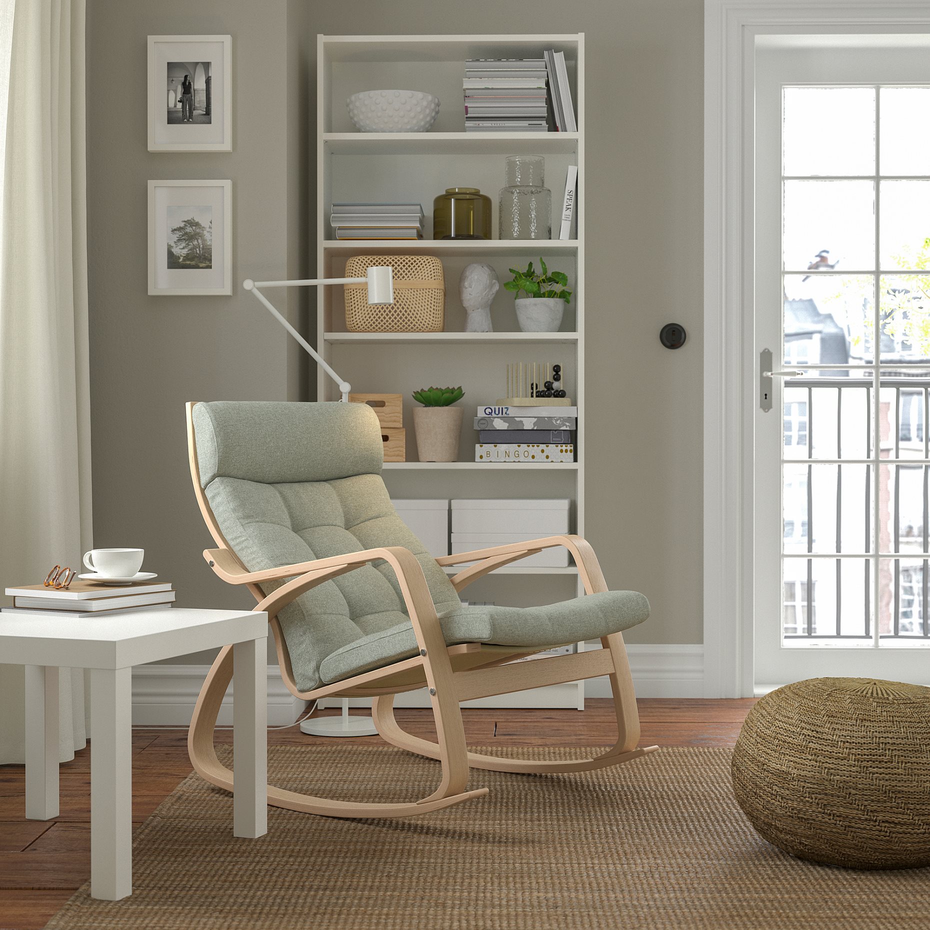 POÄNG, κουνιστή πολυθρόνα, 195.019.74