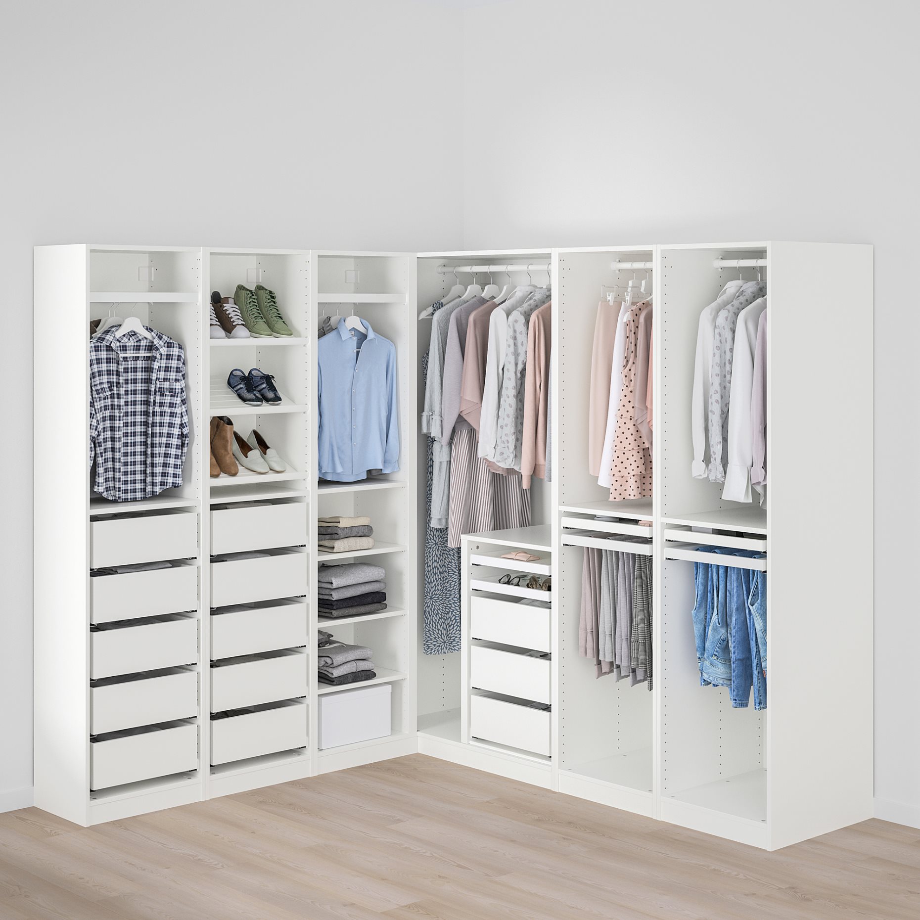PAX, corner wardrobe, 211/213x201 cm, 195.031.38