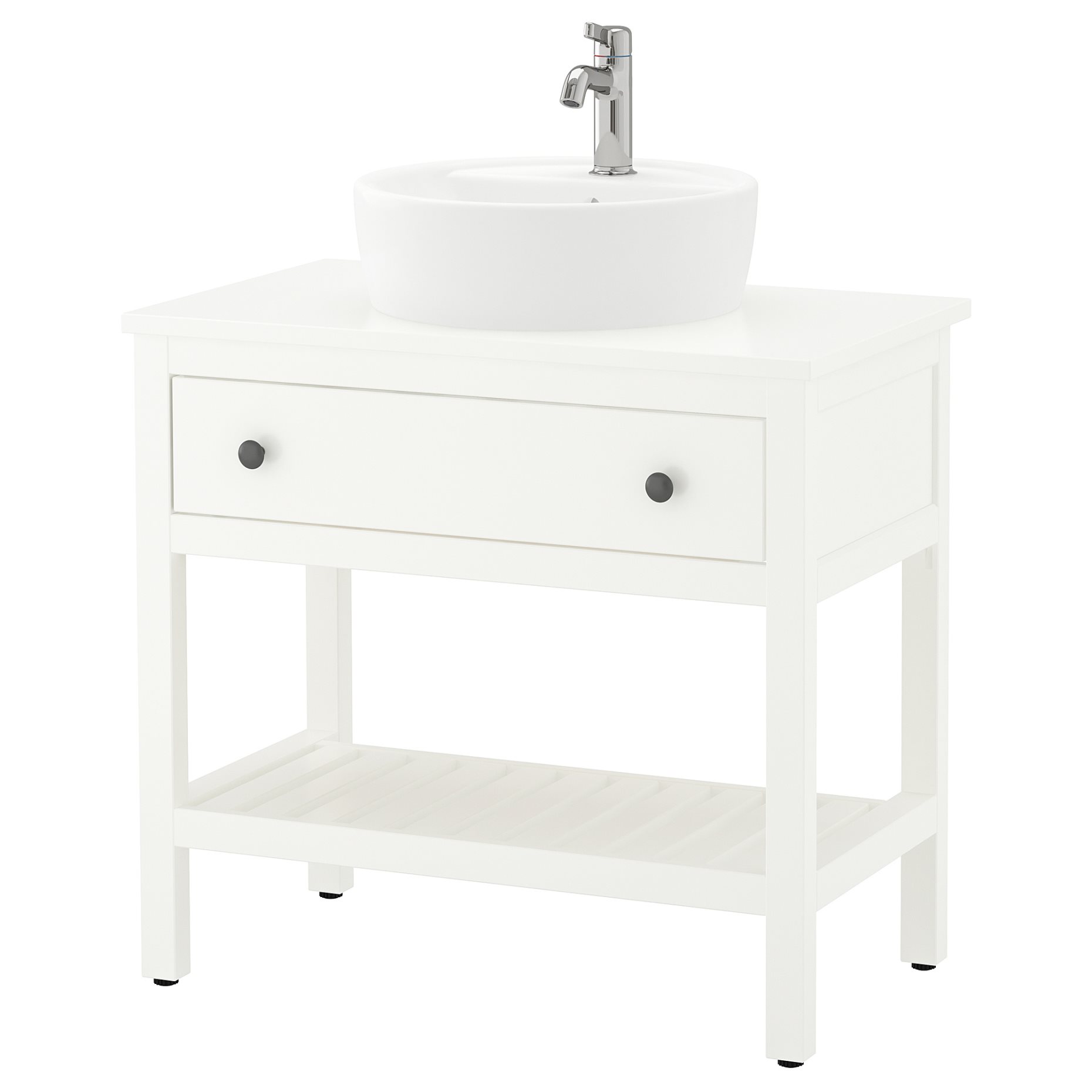 HEMNES/TORNVIKEN, βάση νιπτήρα με συρτάρι/νιπτήρα/μπαταρία, 82x48x90 cm, 195.468.59