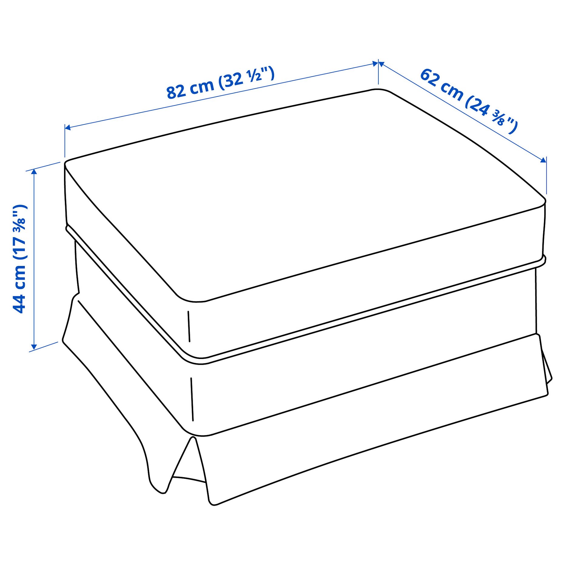 EKTORP, υποπόδιο με αποθηκευτικό χώρο, 195.521.24