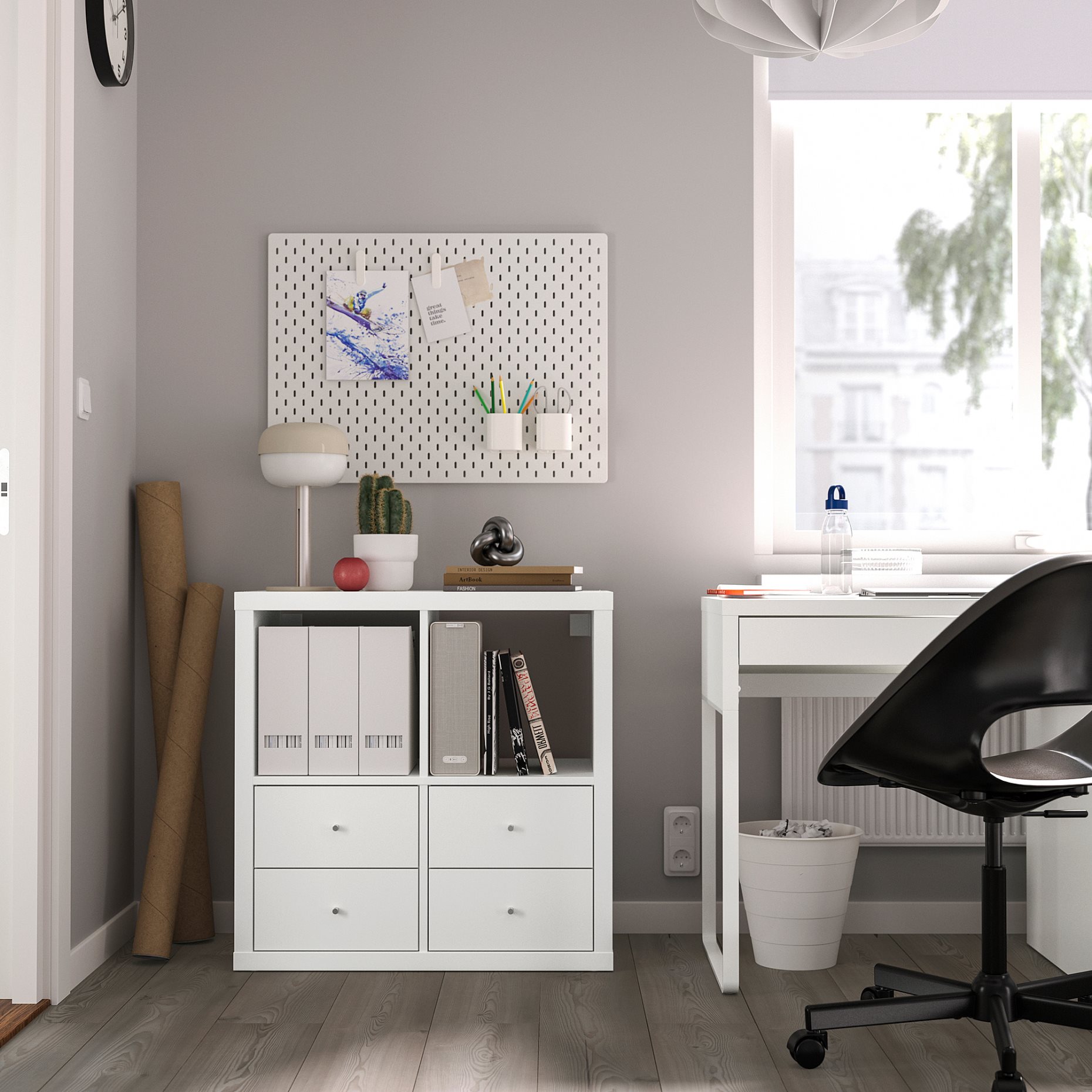 KALLAX, shelving unit with 4 drawers, 77x77 cm, 195.529.49