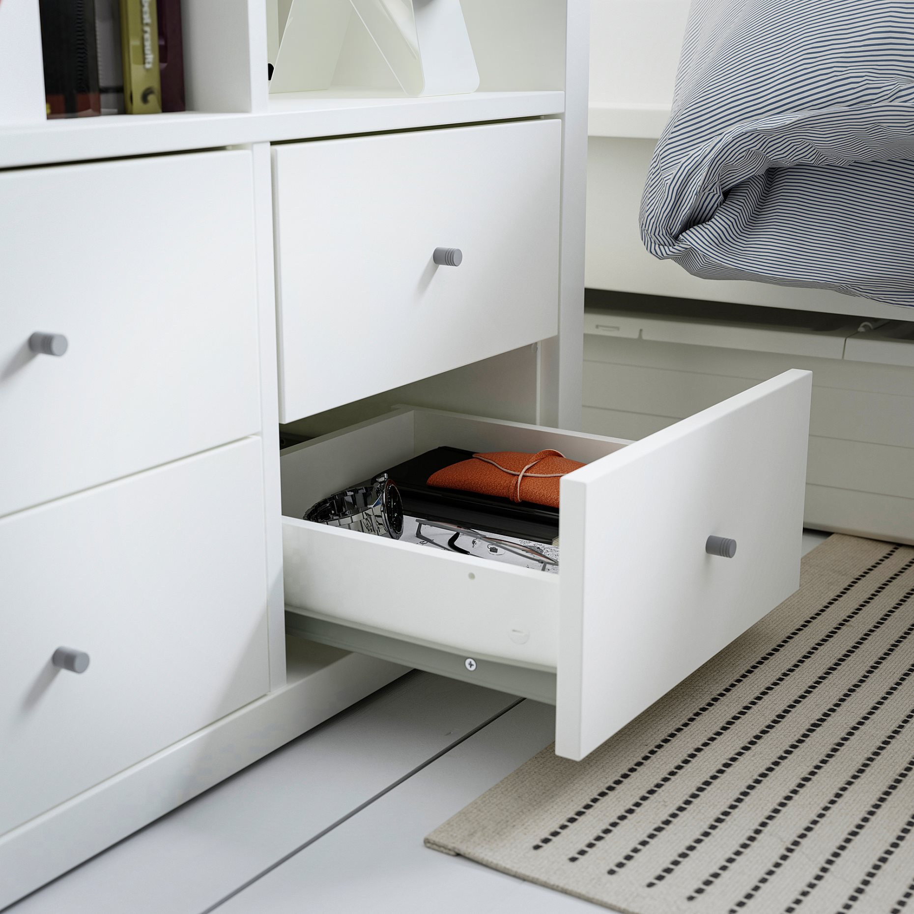 KALLAX, shelving unit with 4 drawers, 77x77 cm, 195.529.49