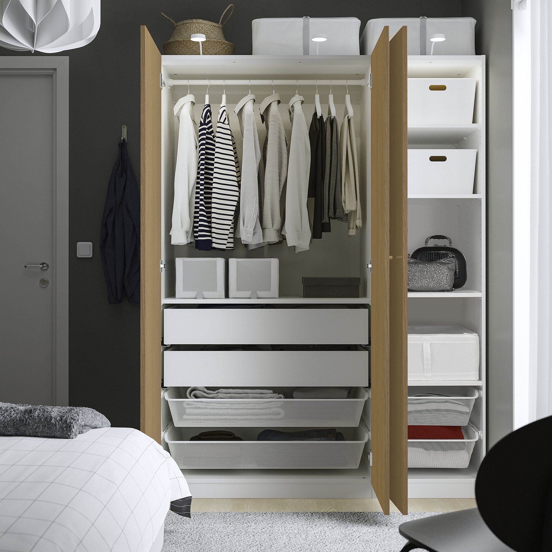 PAX/STORKLINTA, wardrobe combination, 150x60x201 cm, 195.625.52