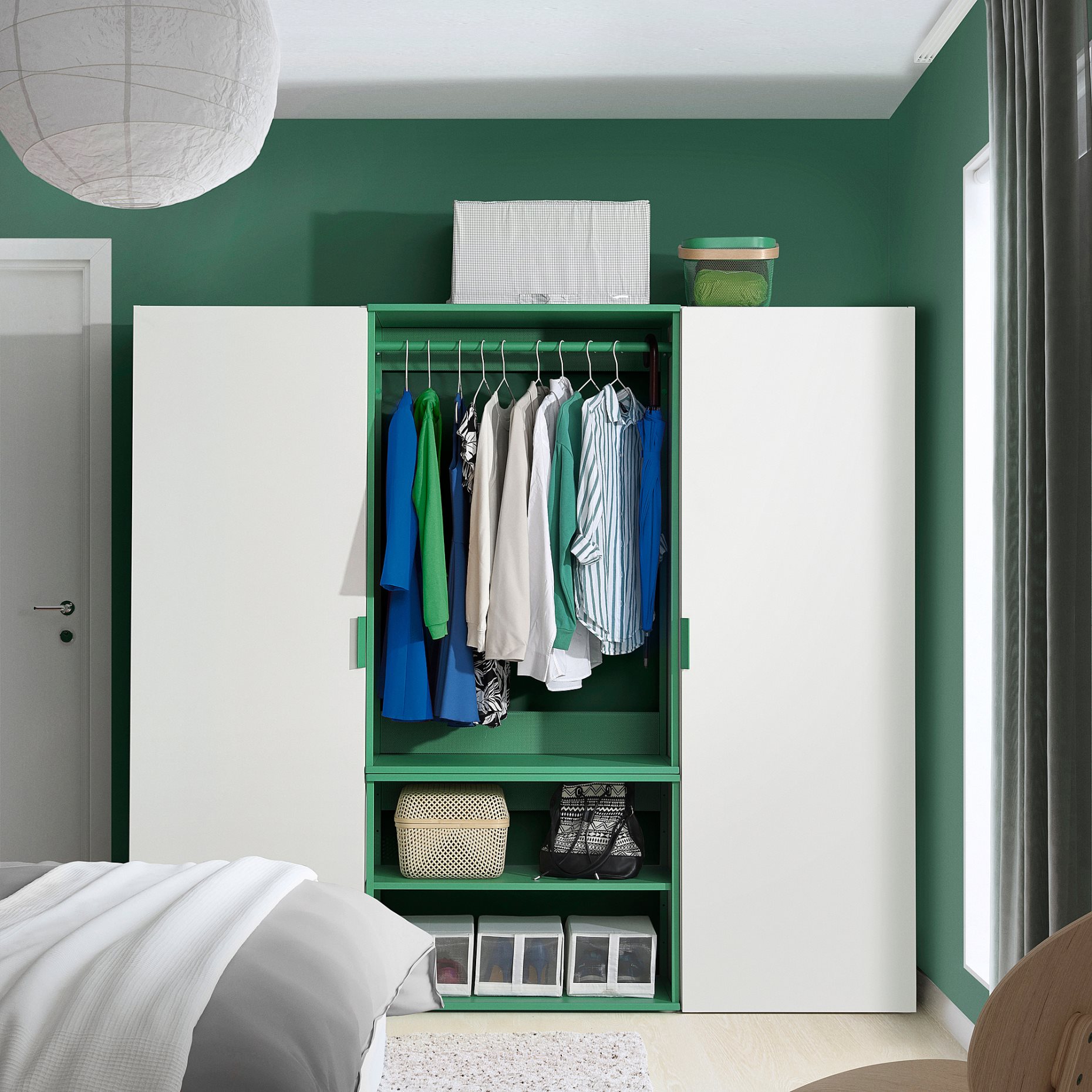 PLATSA, wardrobe with 2 doors, 200x42x181 cm, 195.937.75