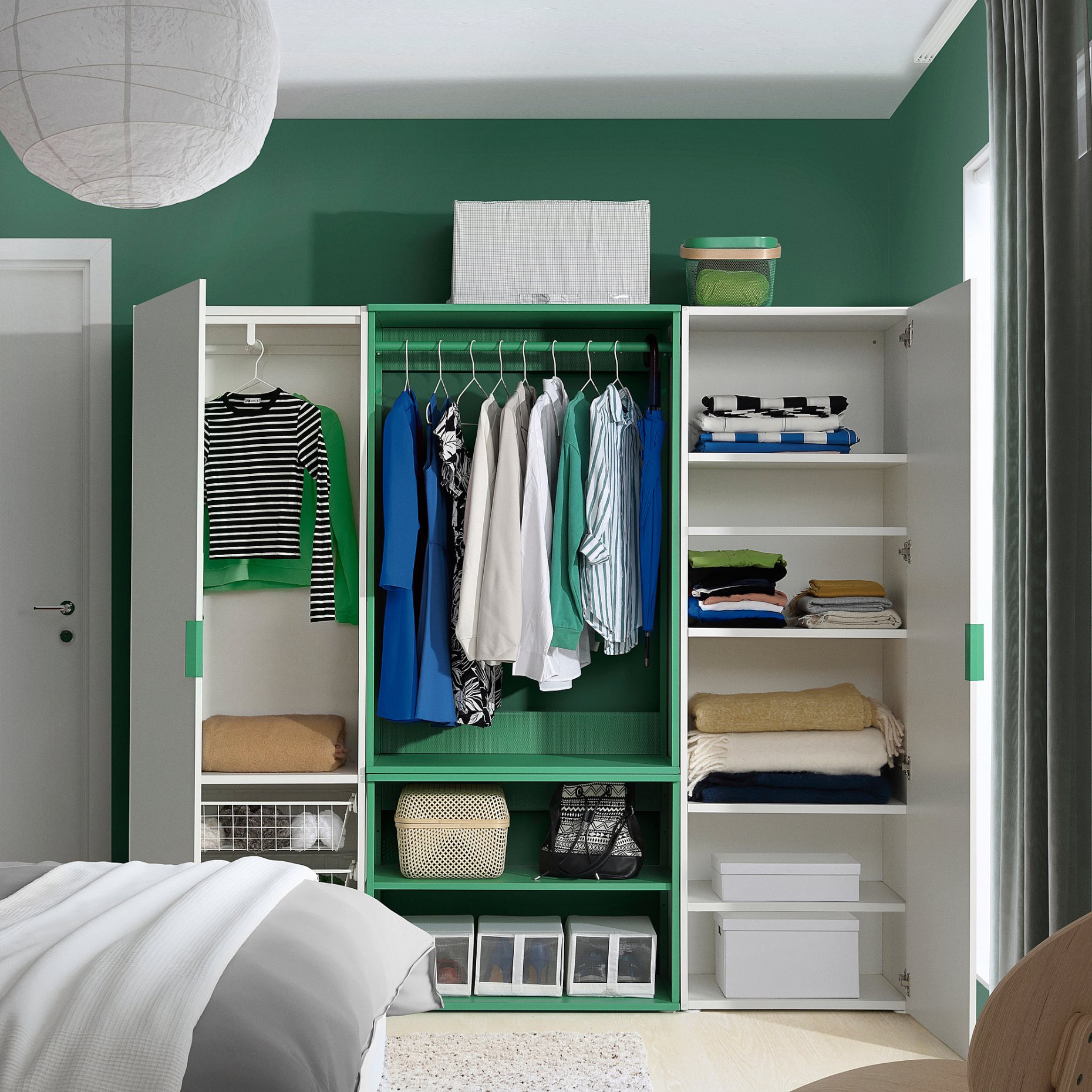 PLATSA, wardrobe with 2 doors, 200x42x181 cm, 195.937.75