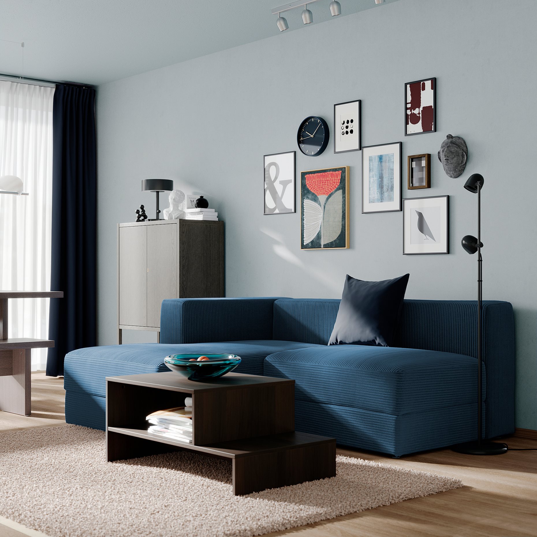 JÄTTEBO, 2,5-seat modular sofa with chaise longue/left, 196.076.40
