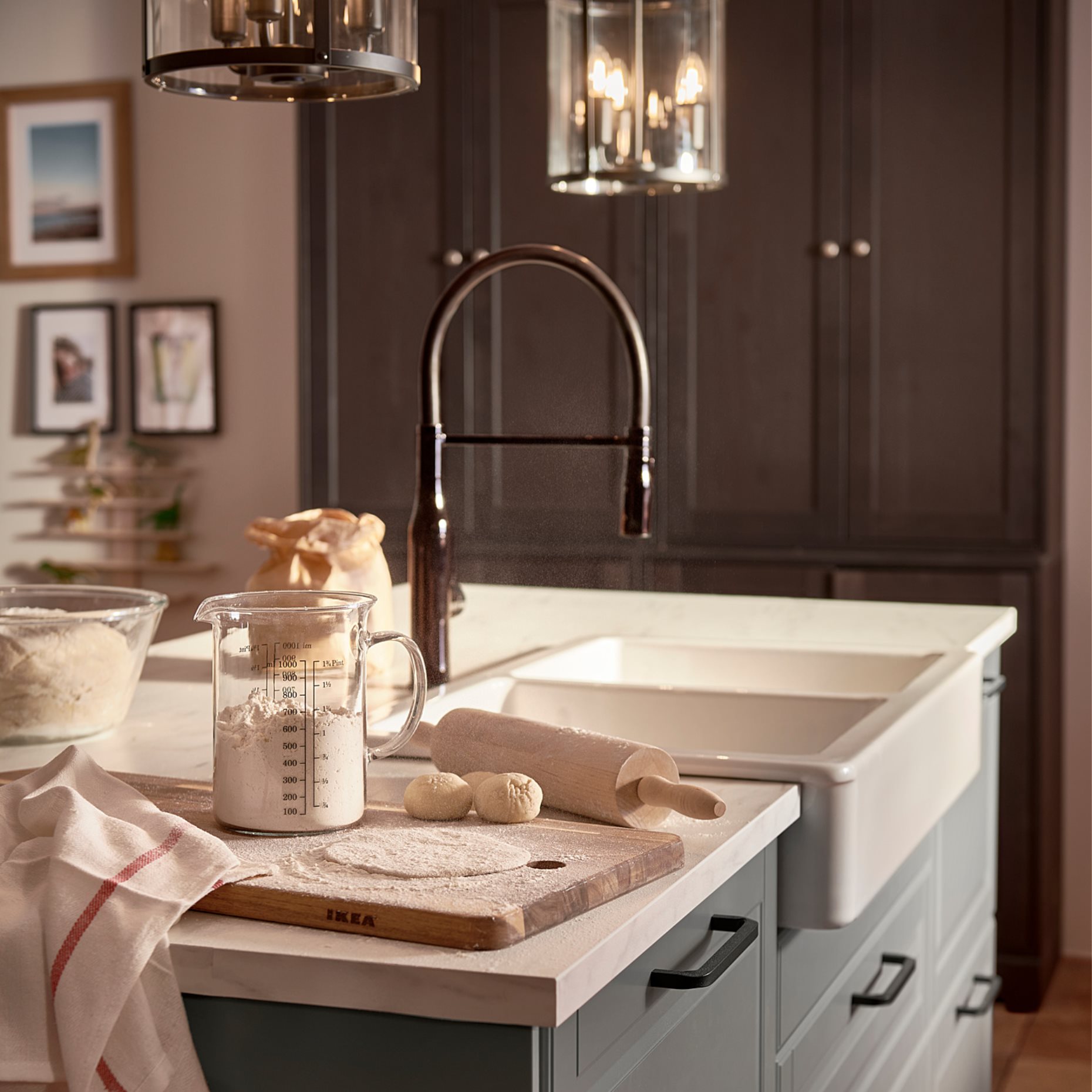 TOLLSJÖN, μπαταρία κουζίνας με ντους, 203.416.92