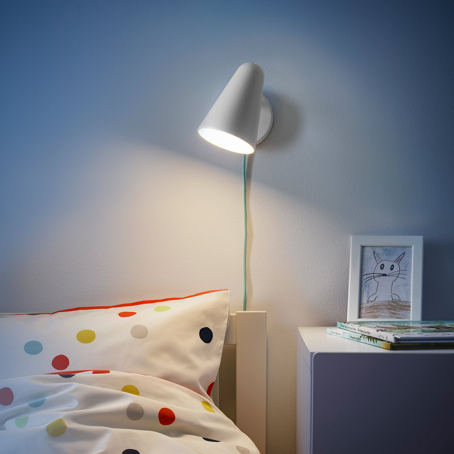 FUBBLA, wall lamp with built-in LED light source, 203.816.02