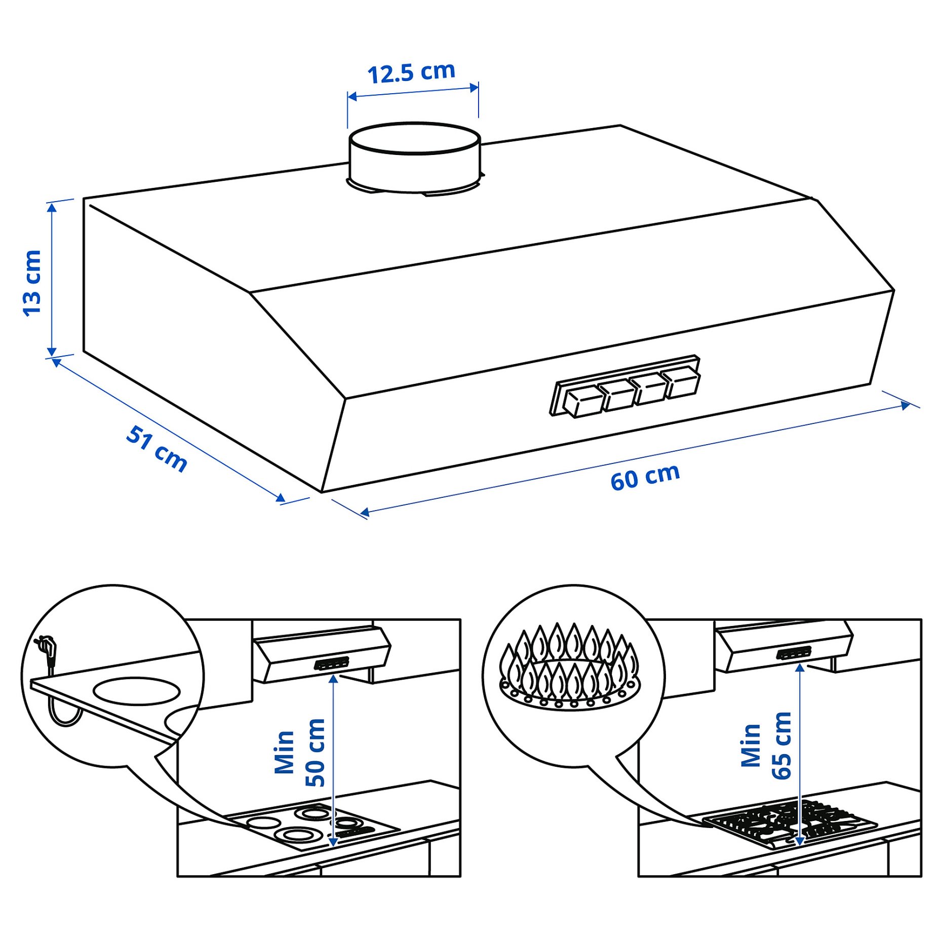 LAGAN, wall mounted extractor hood, 203.923.23