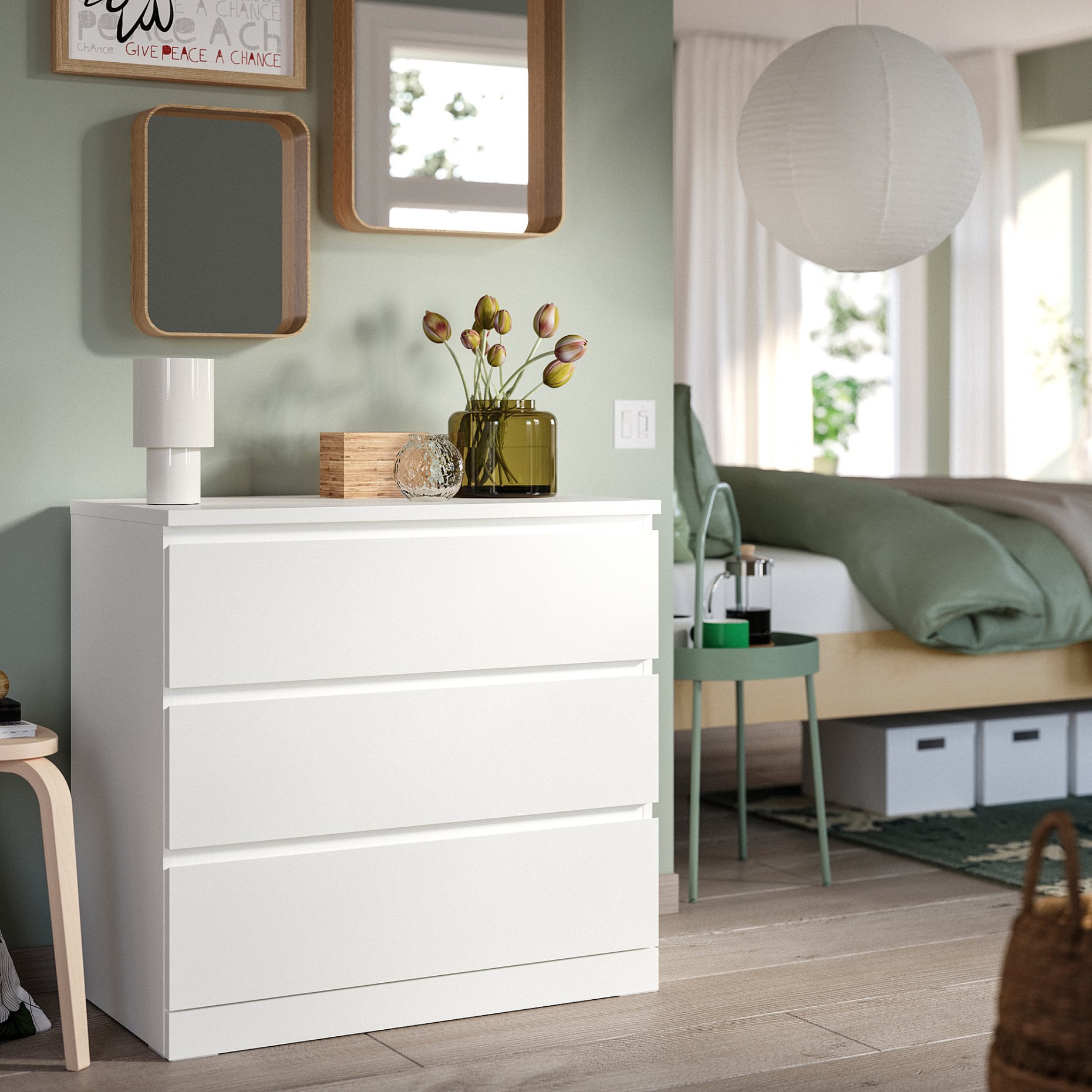 MALM, chest of 3 drawers, 204.035.62