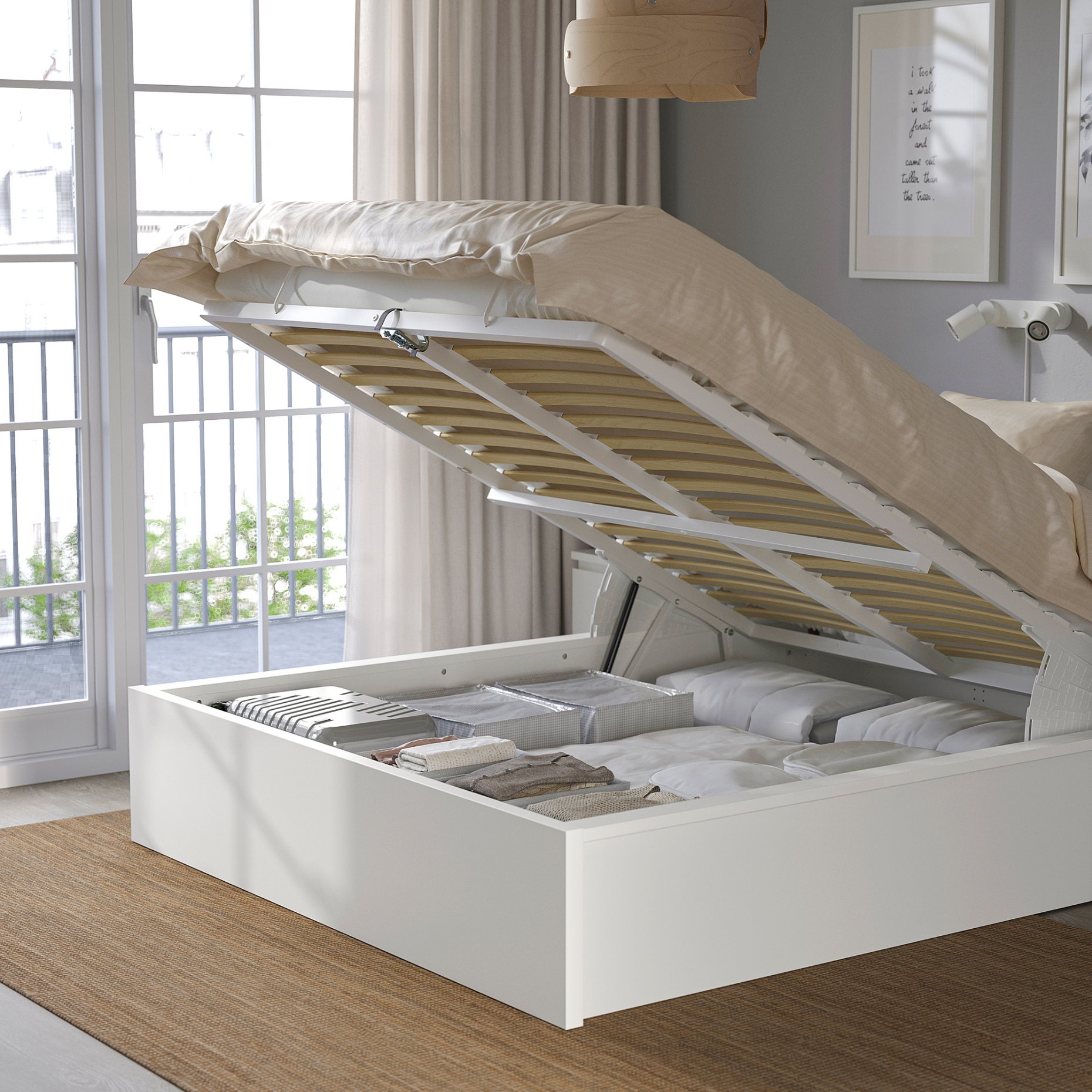 MALM, ottoman bed, 160x200 cm, 204.048.06