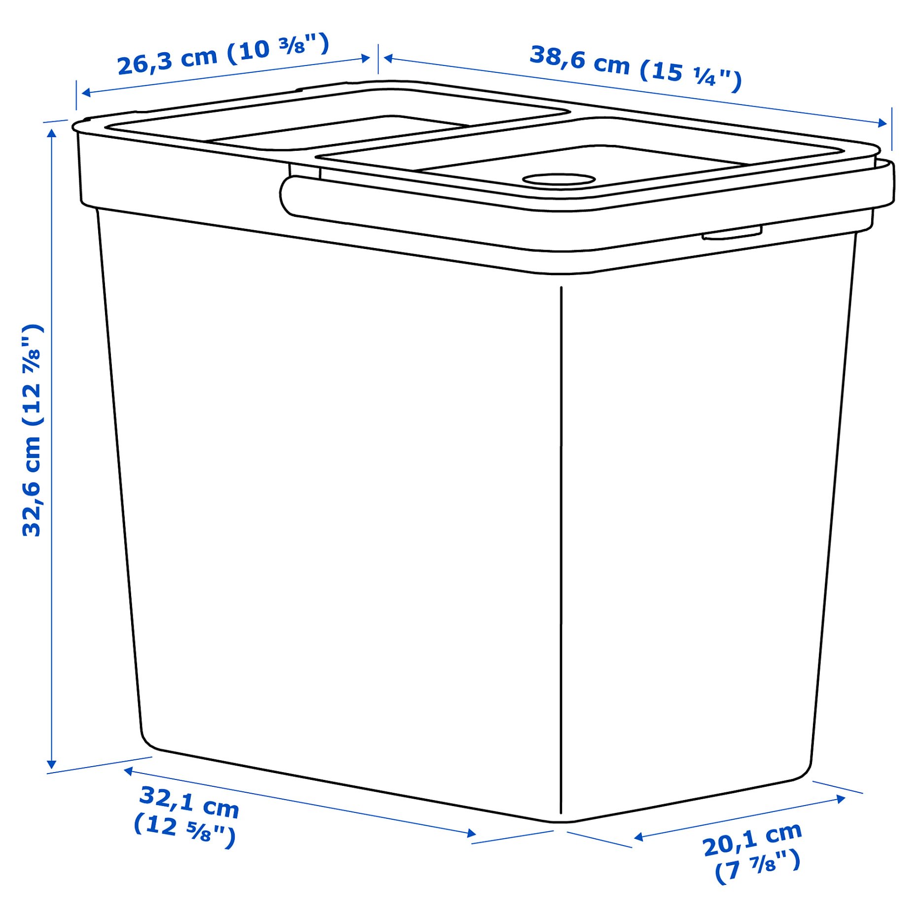HÅLLBAR, bin, 22 l, 204.202.03