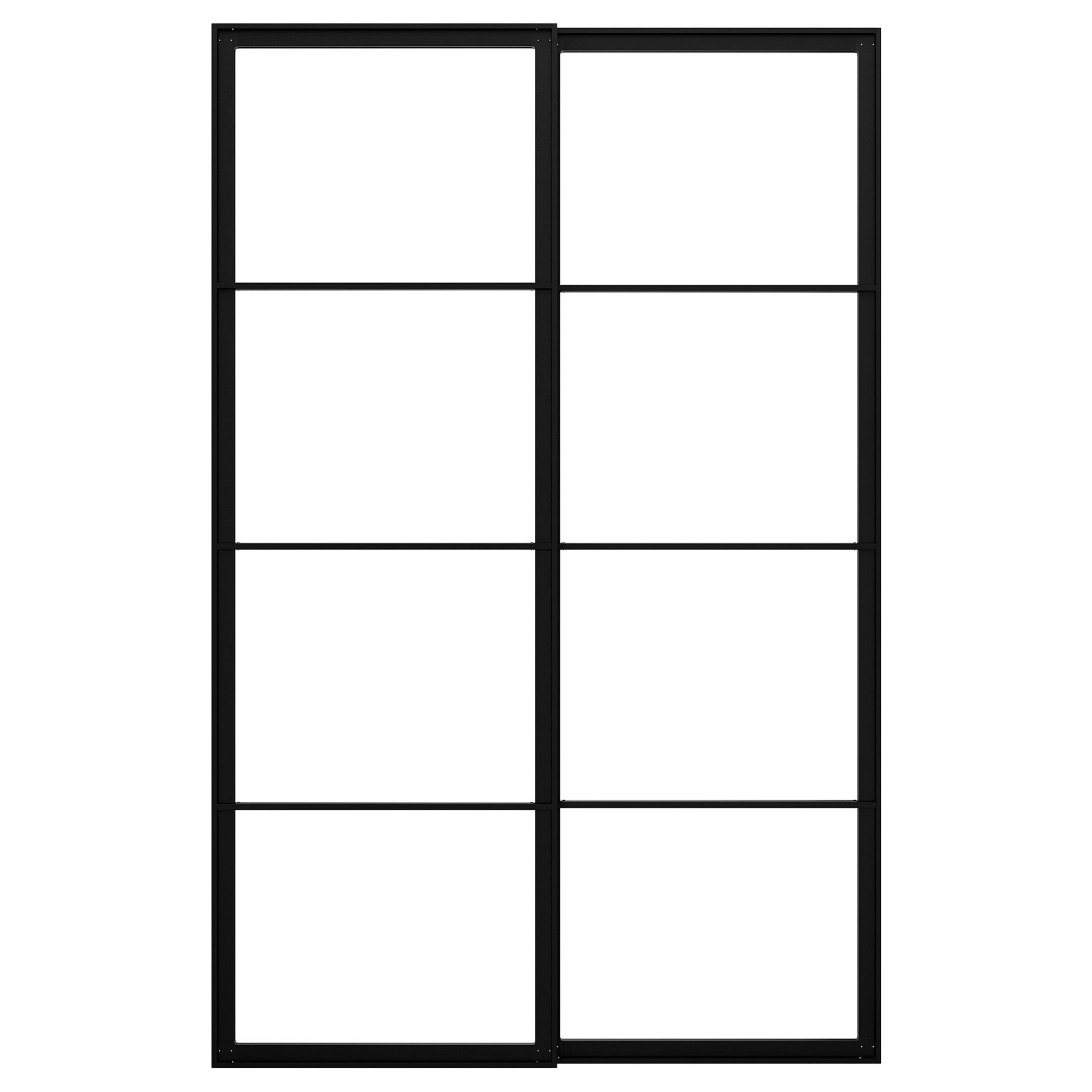 PAX, pair of sliding door frames with rail, 150x236 cm, 204.581.87
