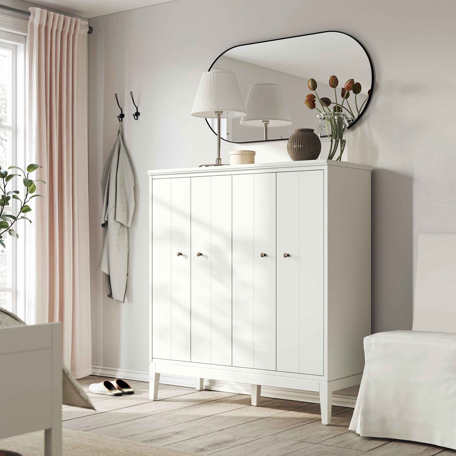 IDANÄS, cabinet with bi-folding doors, 121x135 cm, 204.588.23