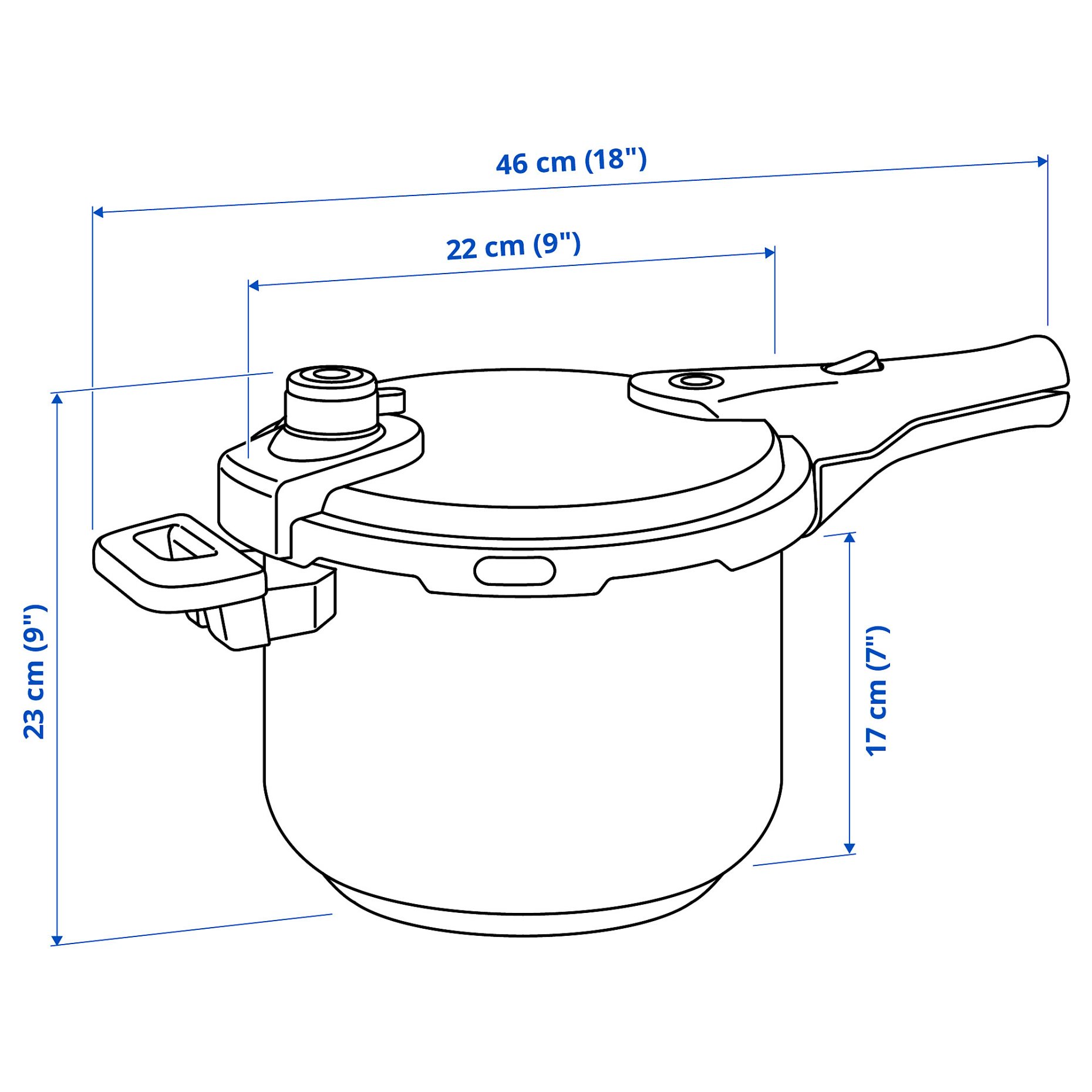 IKEA 365+, χύτρα ταχύτητας, 6 l, 204.636.50